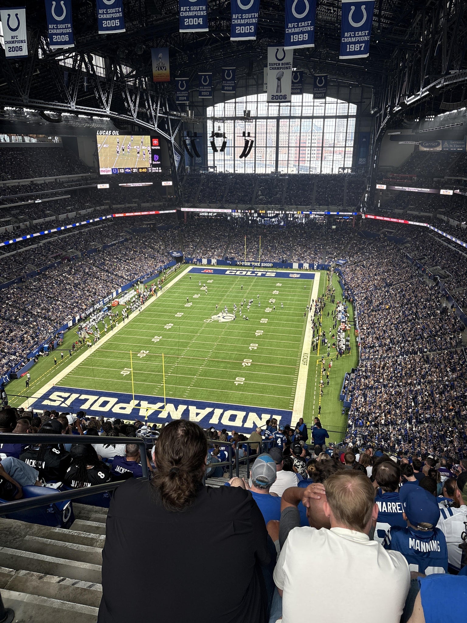 Real Fan View taken from Section 624 at Lucas Oil Stadium by Tyler C