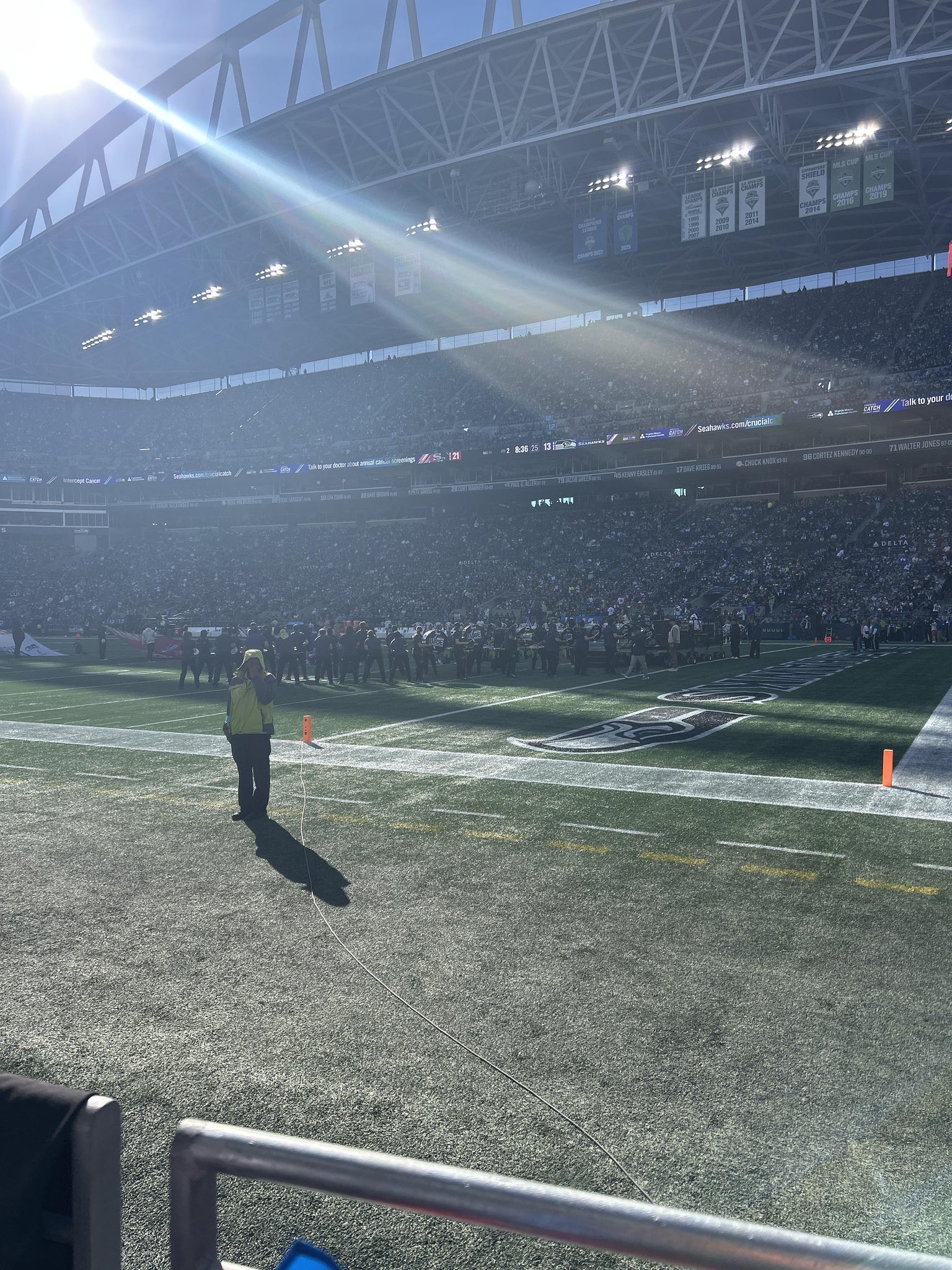 Real Fan View taken from Section 104 at Lumen Field by Don B