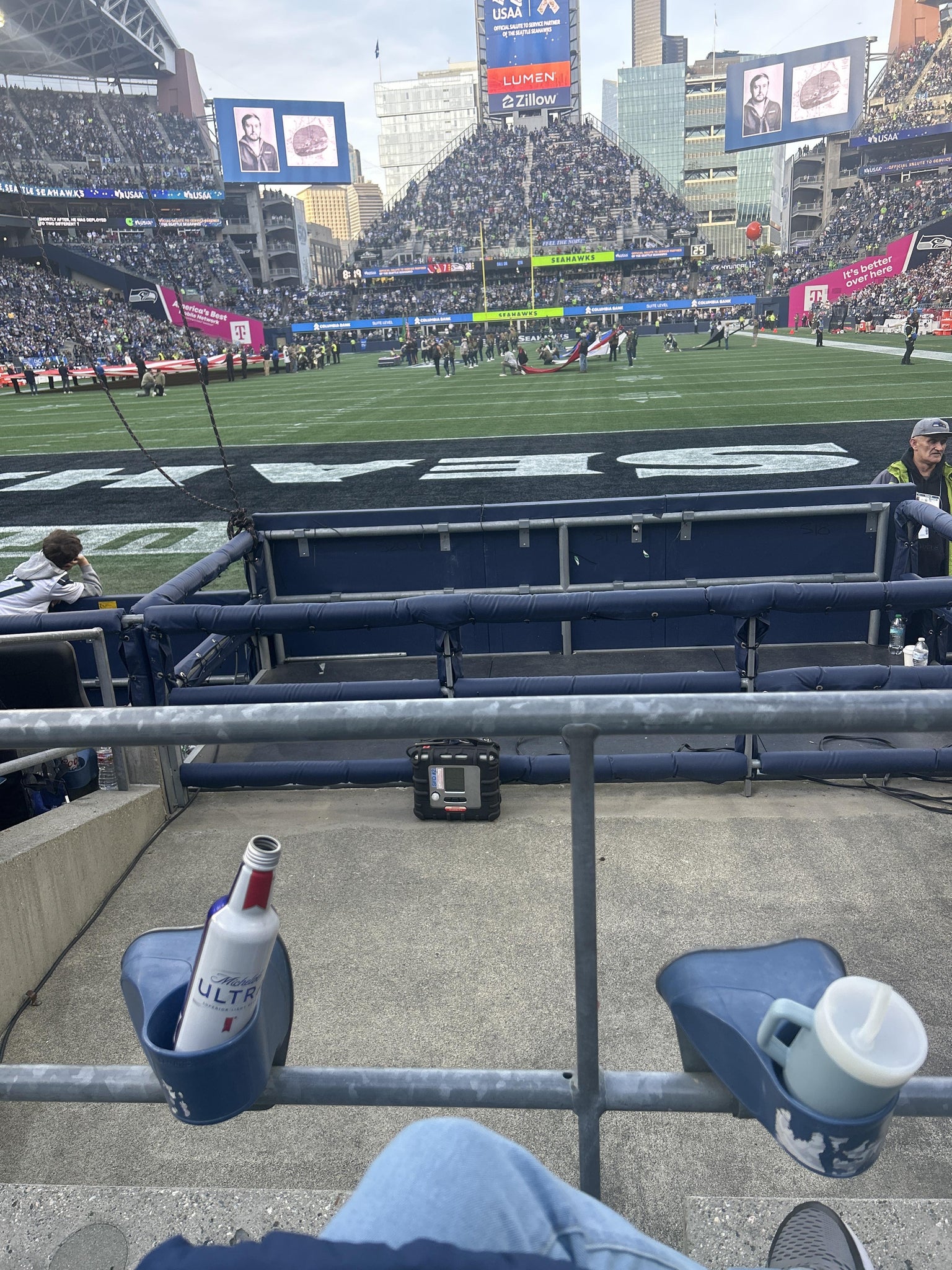 Real Fan View taken from Section 121 at Lumen Field by Jessica M