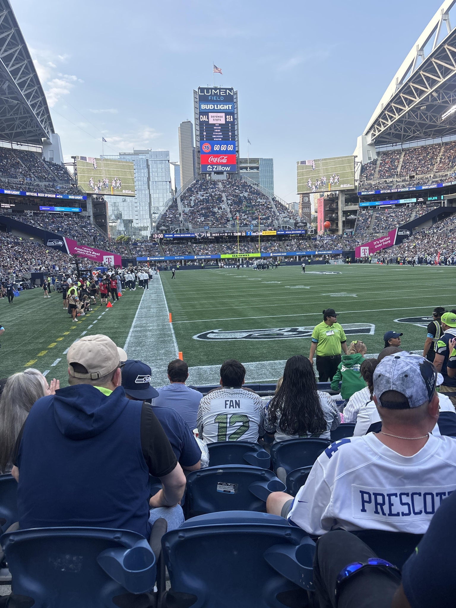 Real Fan View taken from Section 125 at Lumen Field by Evan H