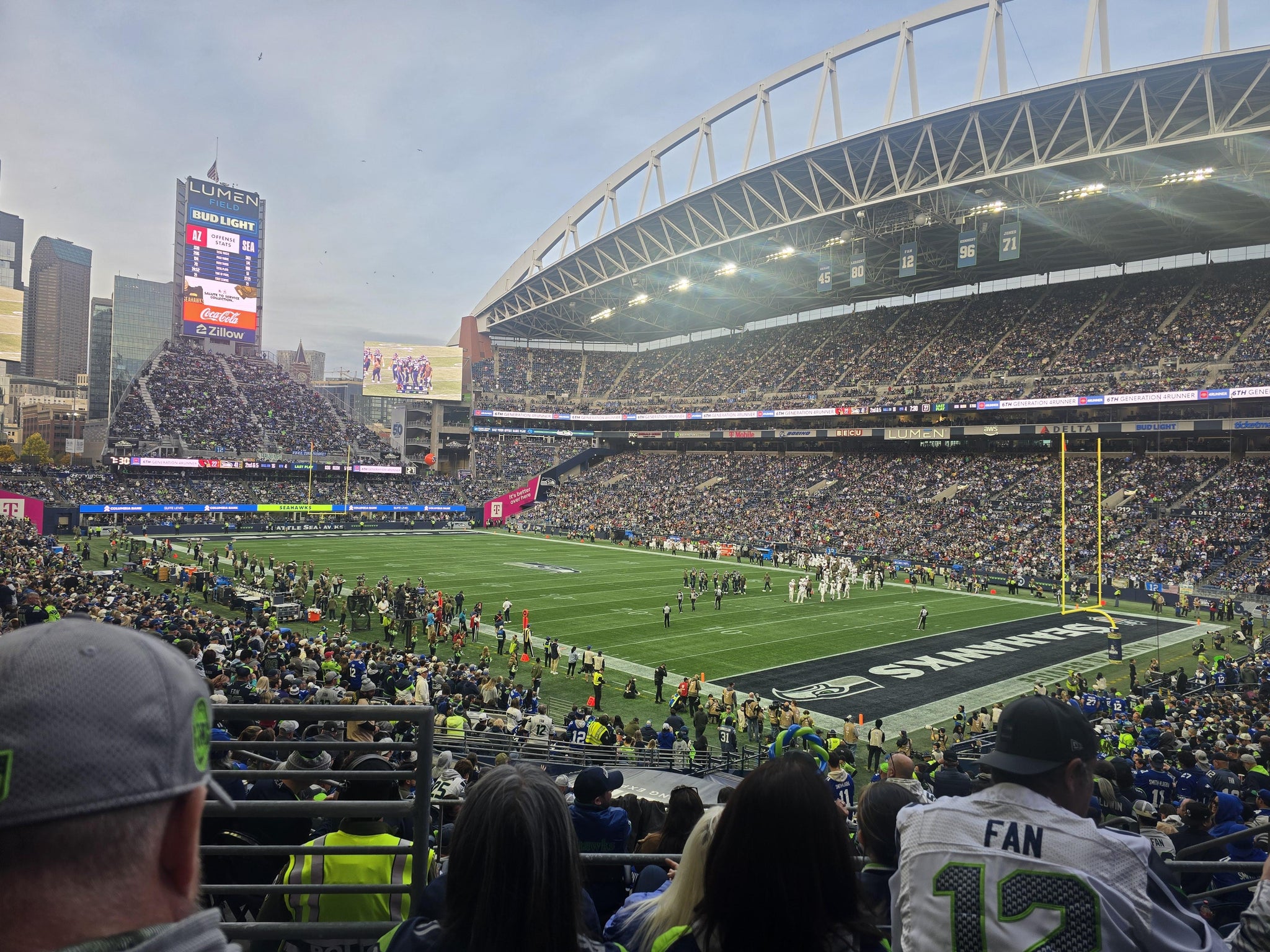 Real Fan View taken from Section 128 at Lumen Field by Heather C