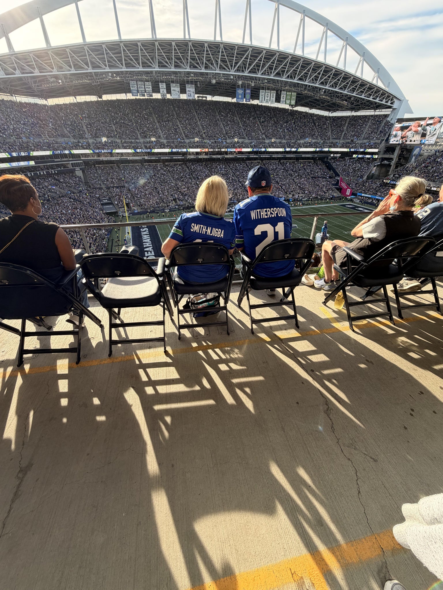Vue réelle des fans prise de la Section 313 au site Lumen Field par Tyler S