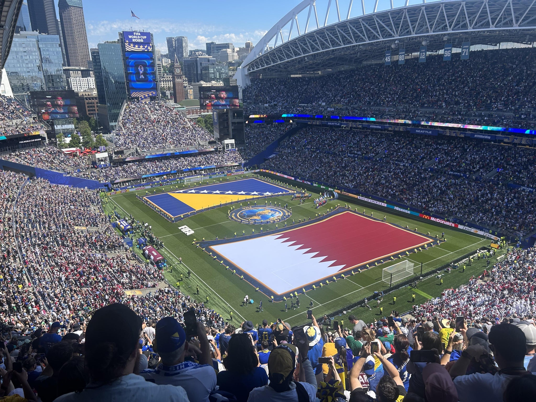 Real Fan View taken from Section 327 at Lumen Field by Blaine B