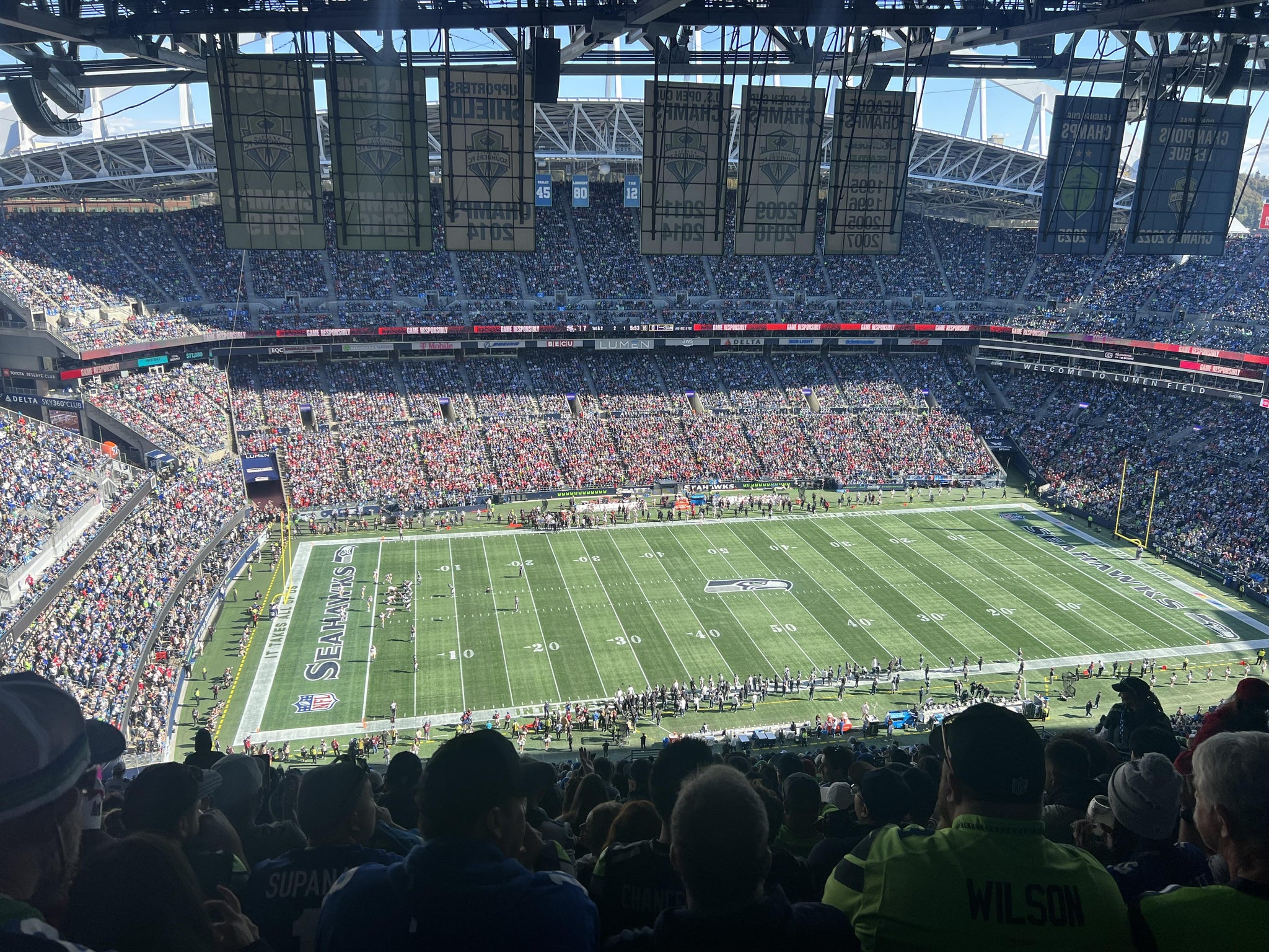 Real Fan View taken from Section 338 at Lumen Field by Anonymous User
