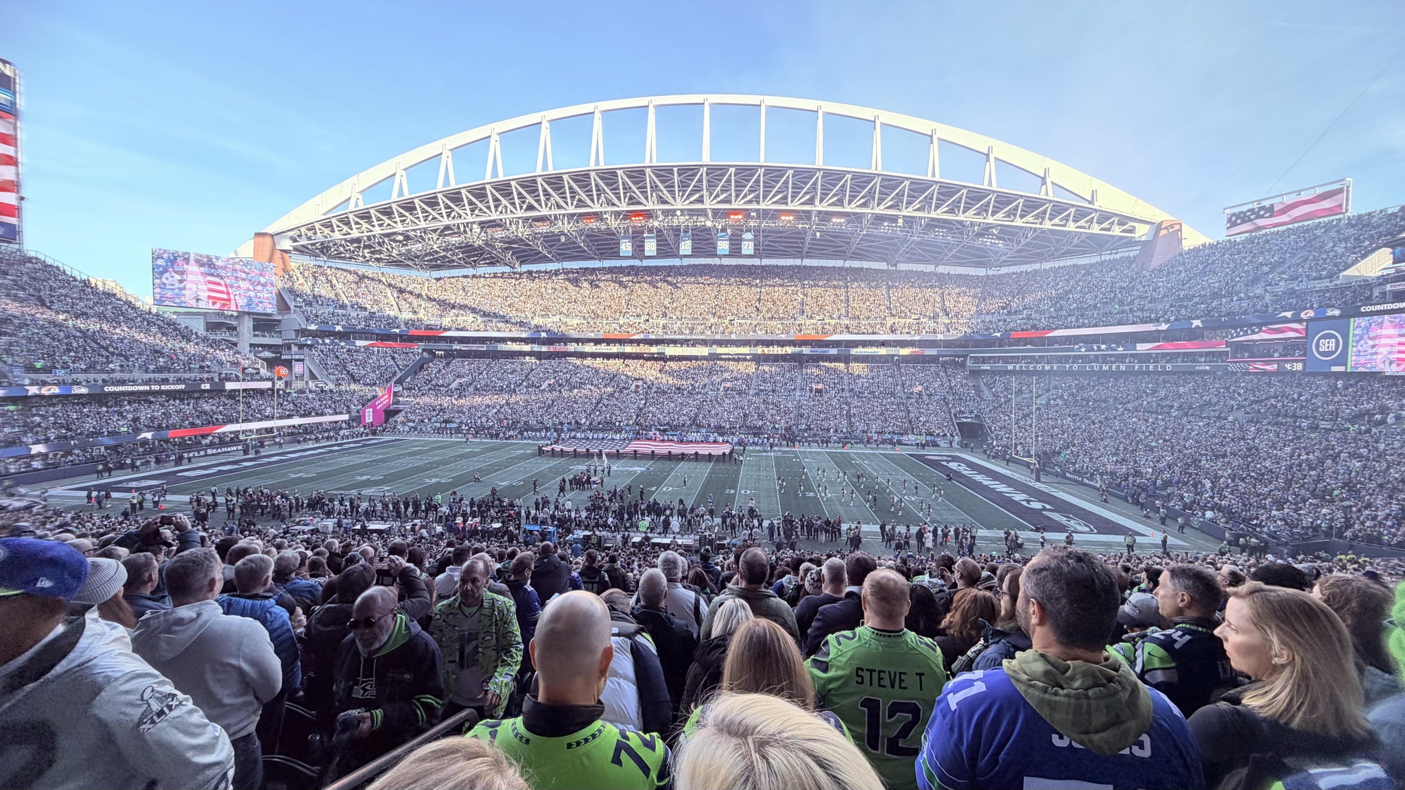 Real Fan View taken from Club 233 at Lumen Field by Katrina L