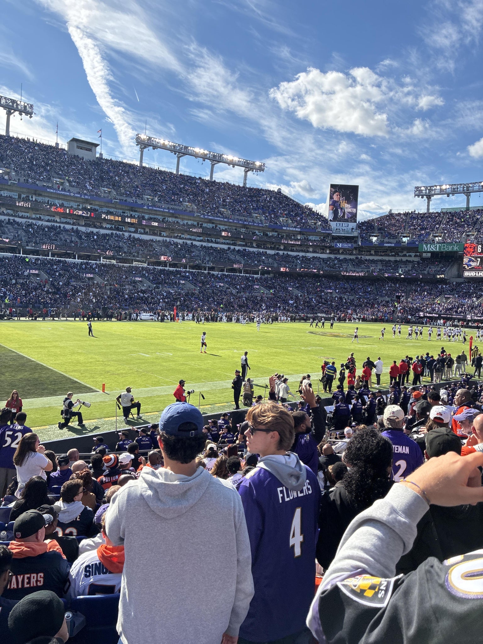 Real Fan View taken from Section 105 at M&T Bank Stadium by Donal F