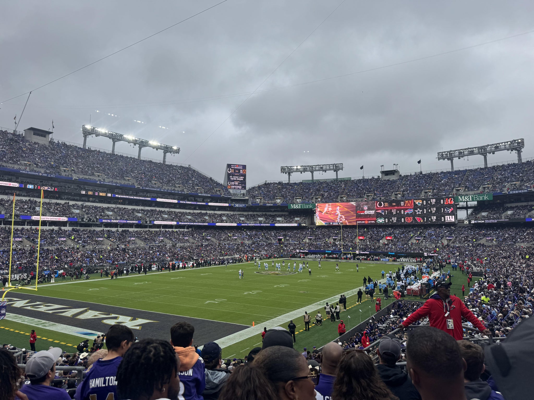 Vue réelle des fans prise de la Section 108 au site M&T Bank Stadium par Toren M