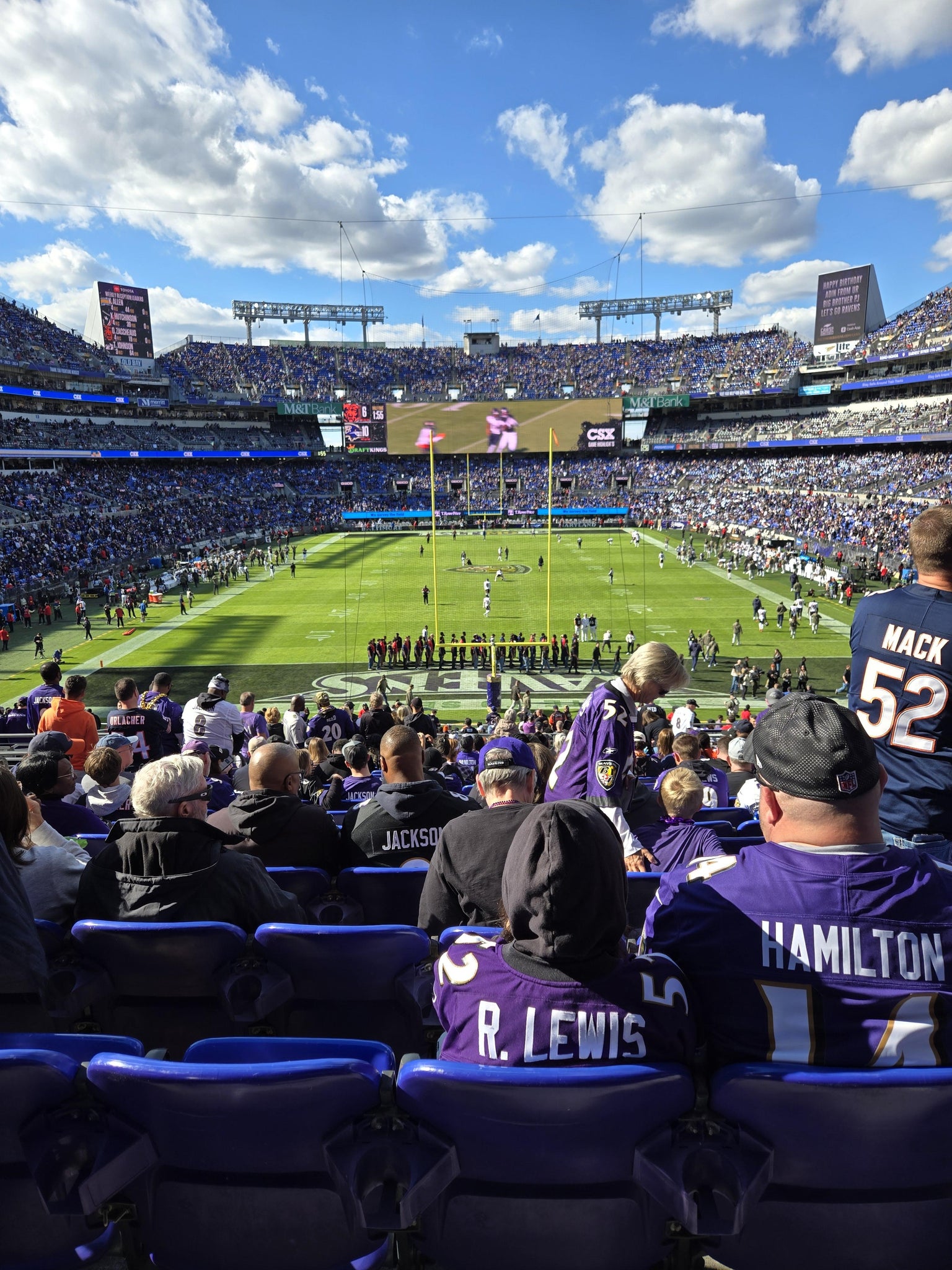Real Fan View taken from Section 113 at M&T Bank Stadium by Christopher G
