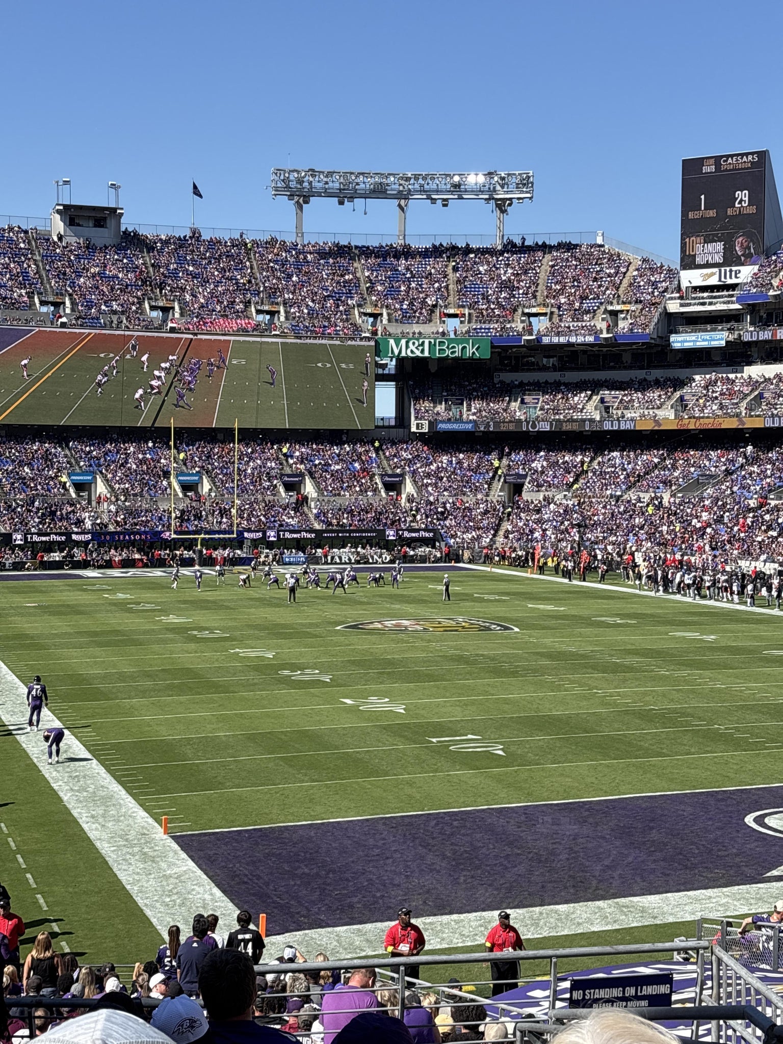 Real Fan View taken from Section 117 at M&T Bank Stadium by Rosie L