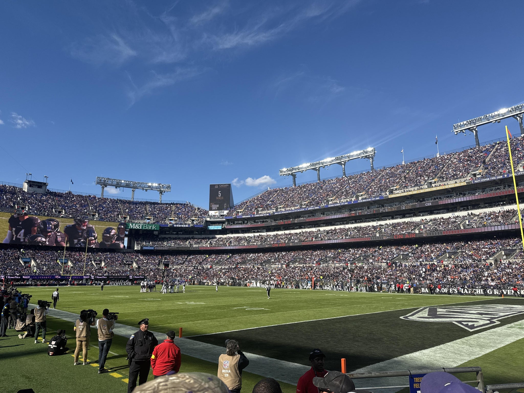 Real Fan View taken from Section 119 at M&T Bank Stadium by David M