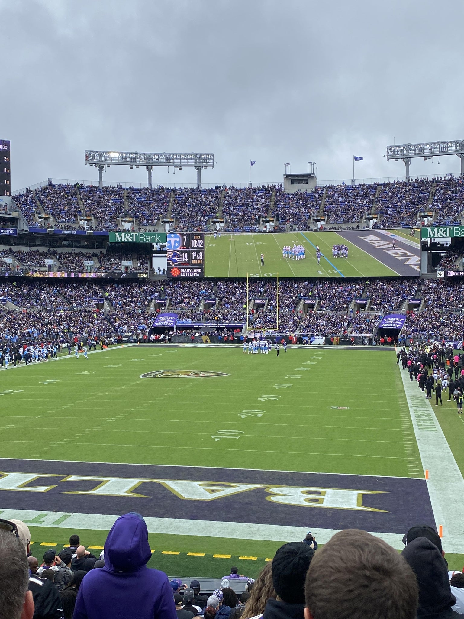 Vue réelle des fans prise de la Section 138 au site M&T Bank Stadium par Lawanda E