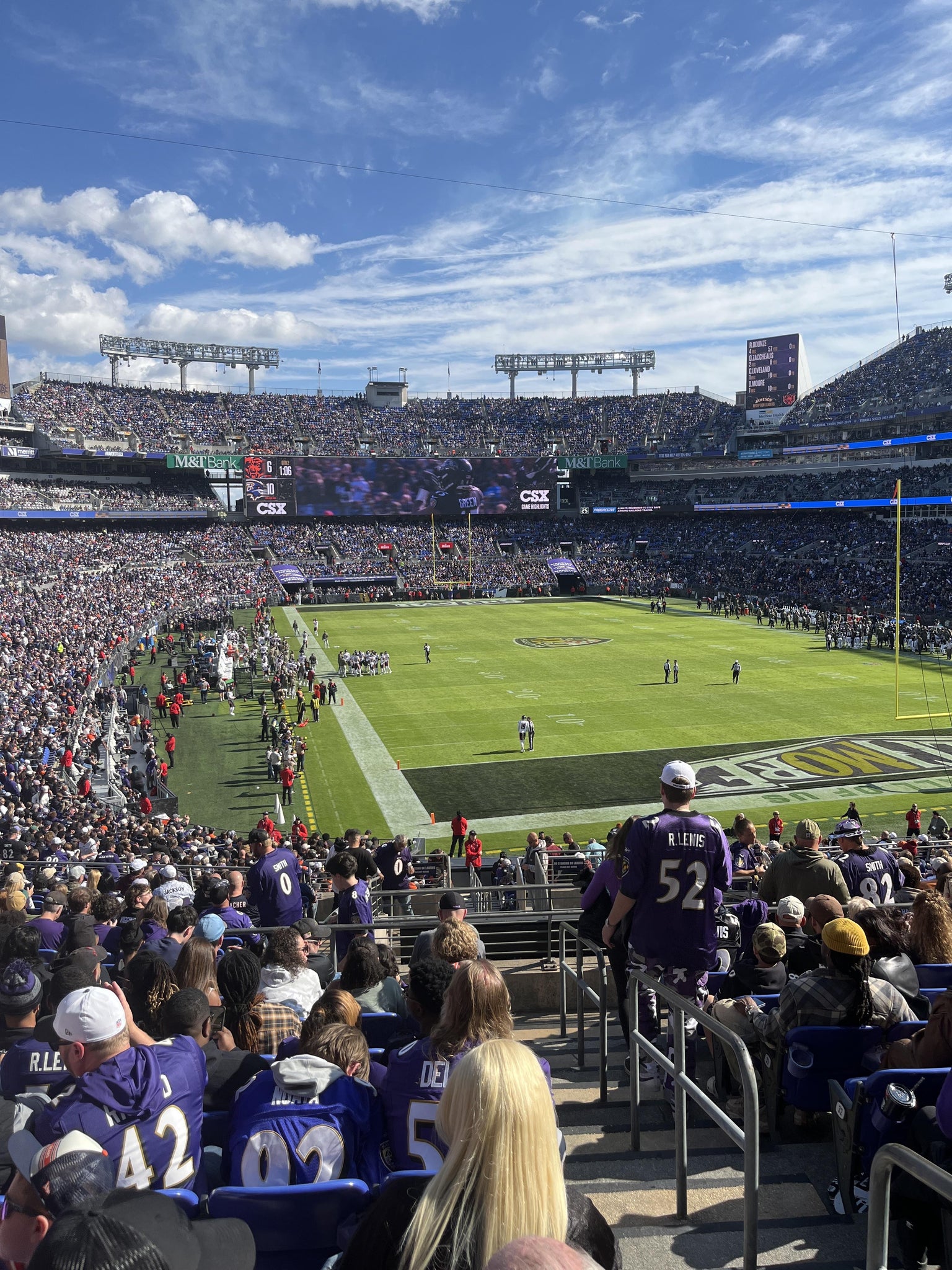 Real Fan View taken from Section 144 at M&T Bank Stadium by Ellen M