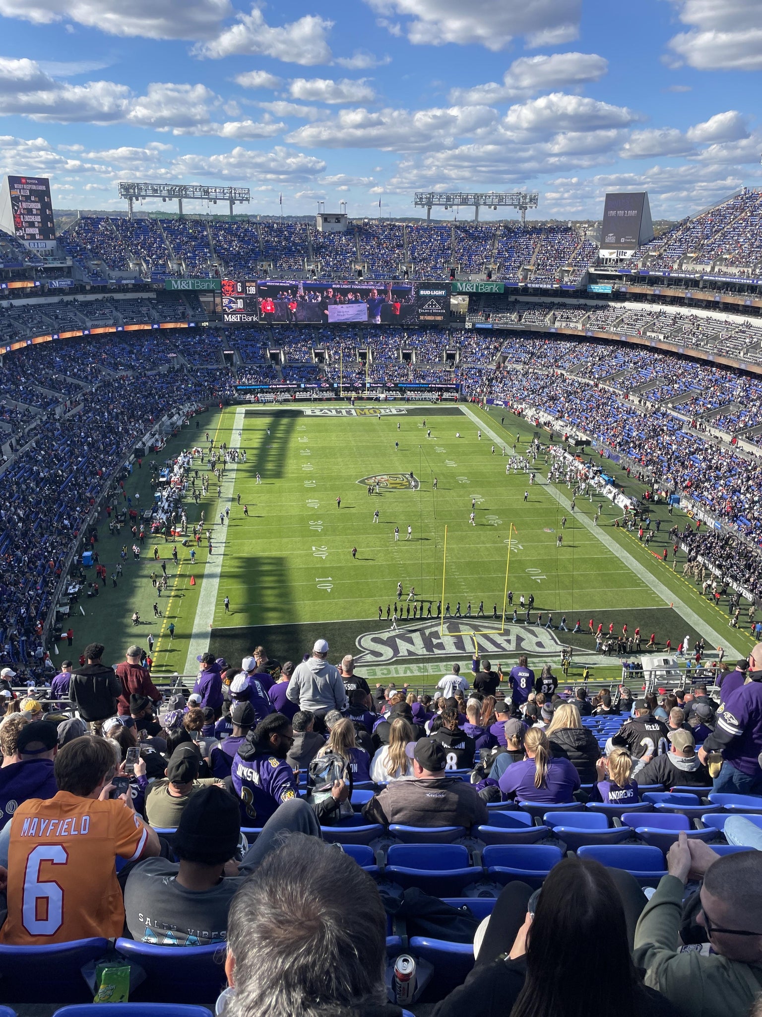 Real Fan View taken from Section 514 at M&T Bank Stadium by Christopher O