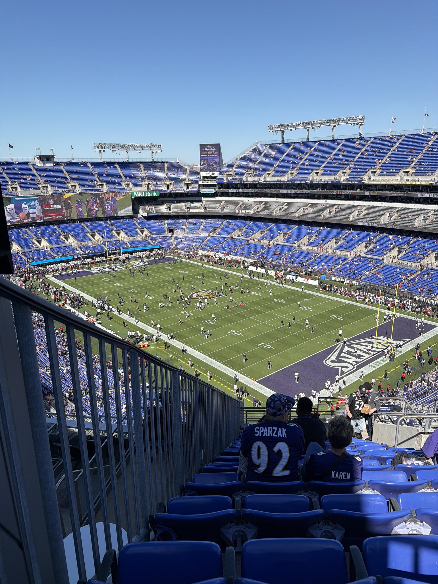 Real Fan View taken from Section 519 at M&T Bank Stadium by Henry K