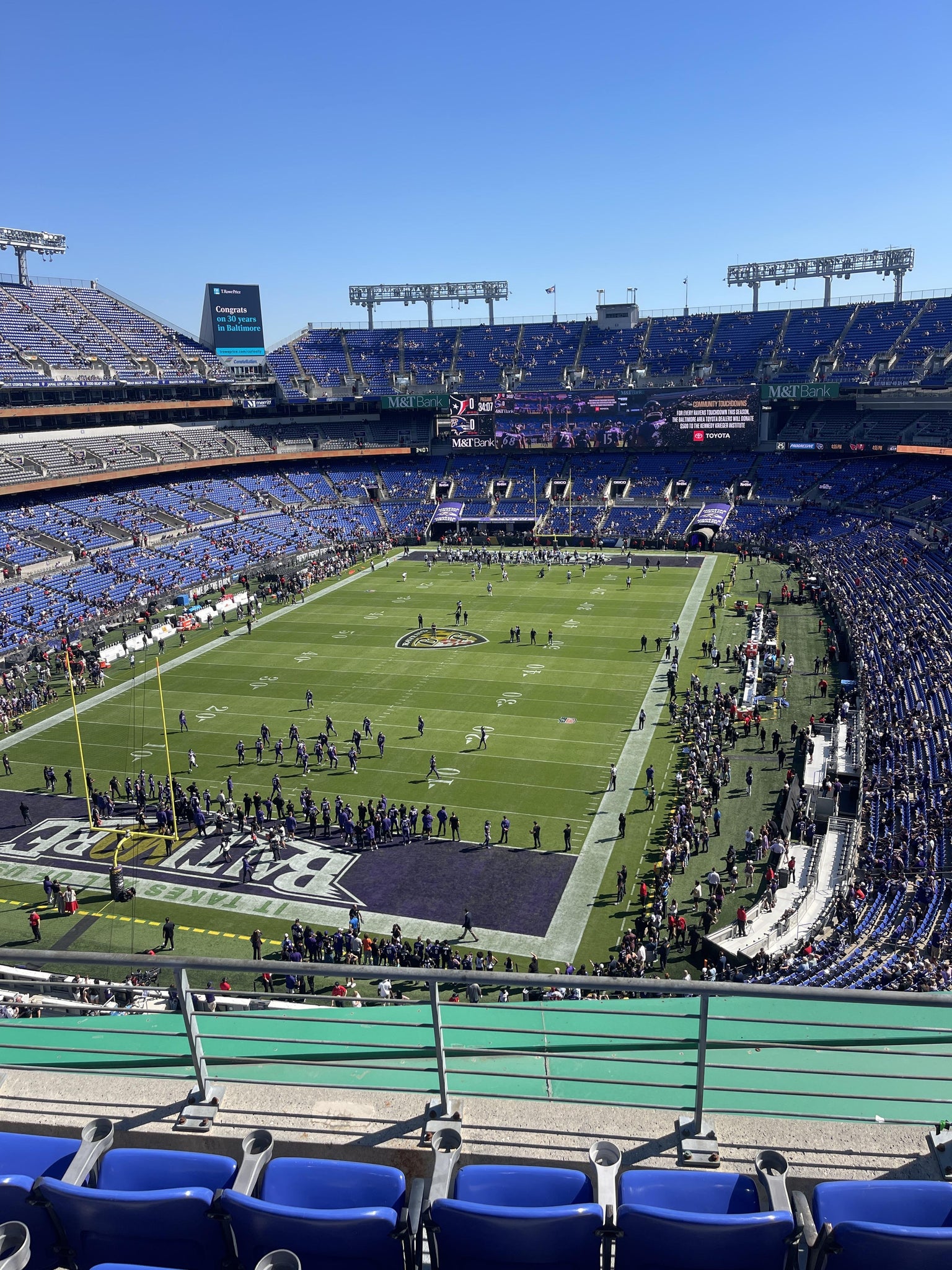 Real Fan View taken from Section 537 at M&T Bank Stadium by Bill S