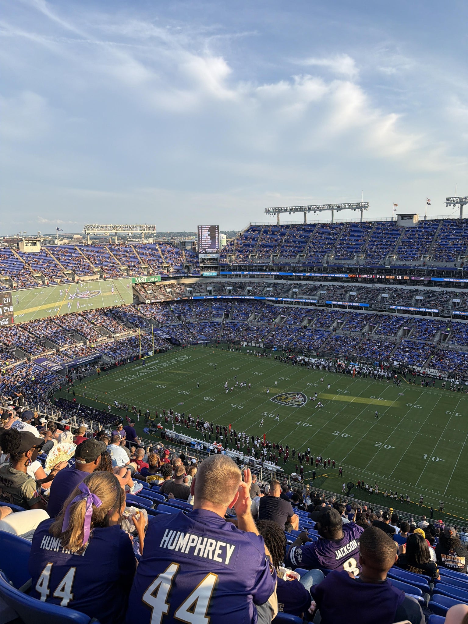 Vue réelle des fans prise de la Section 550 au site M&T Bank Stadium par Wade S