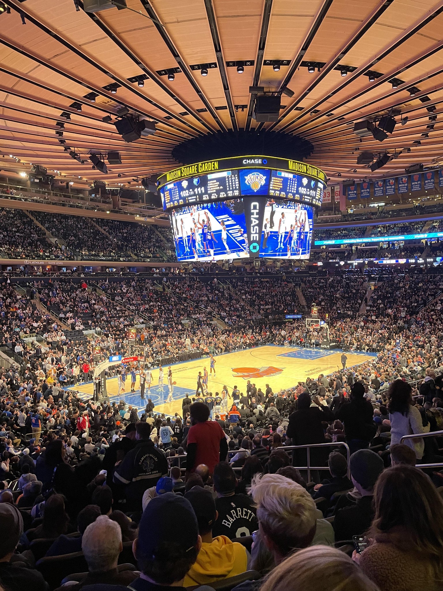 Real Fan View taken from Section 104 at Madison Square Garden by Charlie D