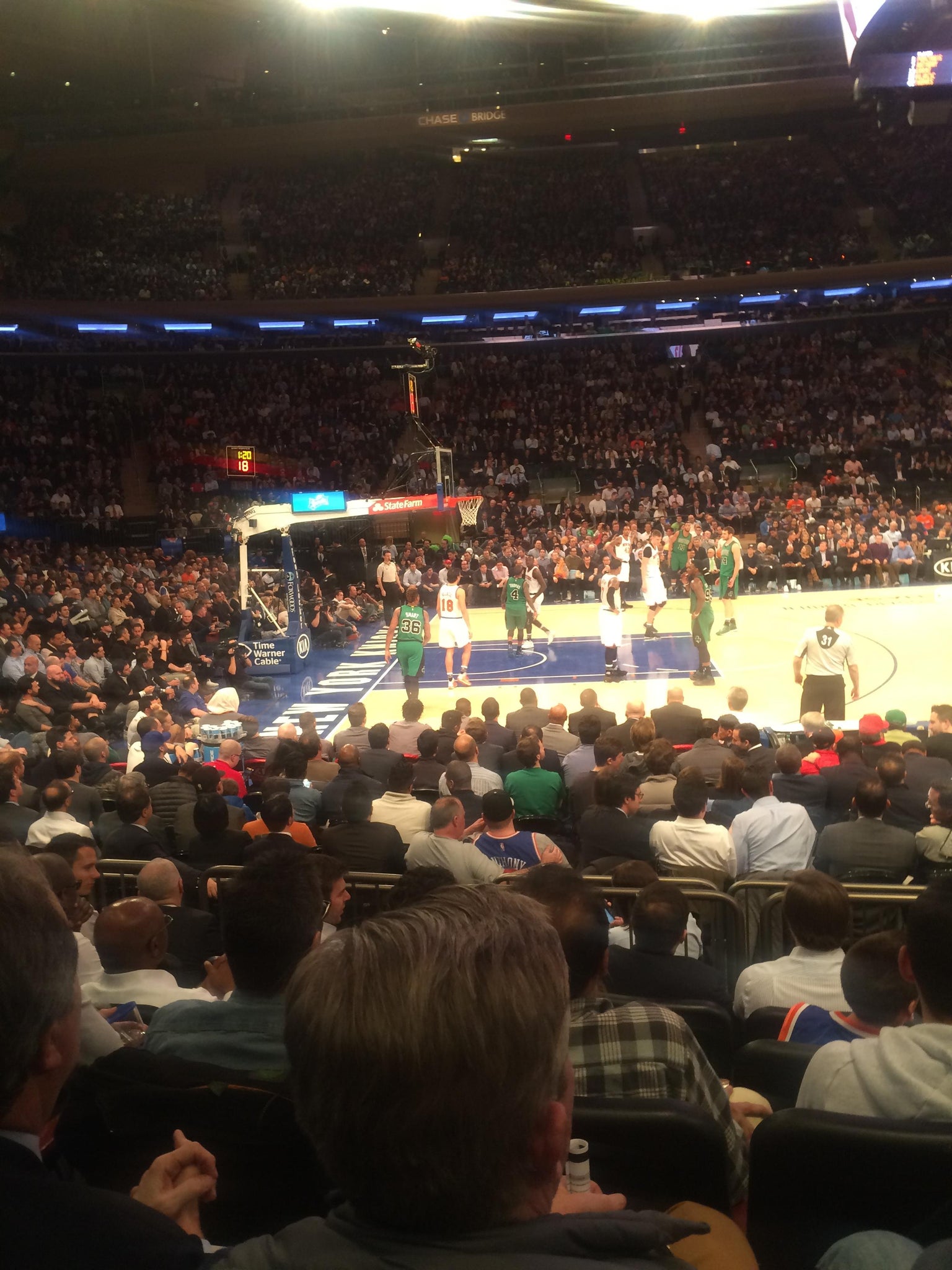 Real Fan View taken from Section 106 at Madison Square Garden by Steve R