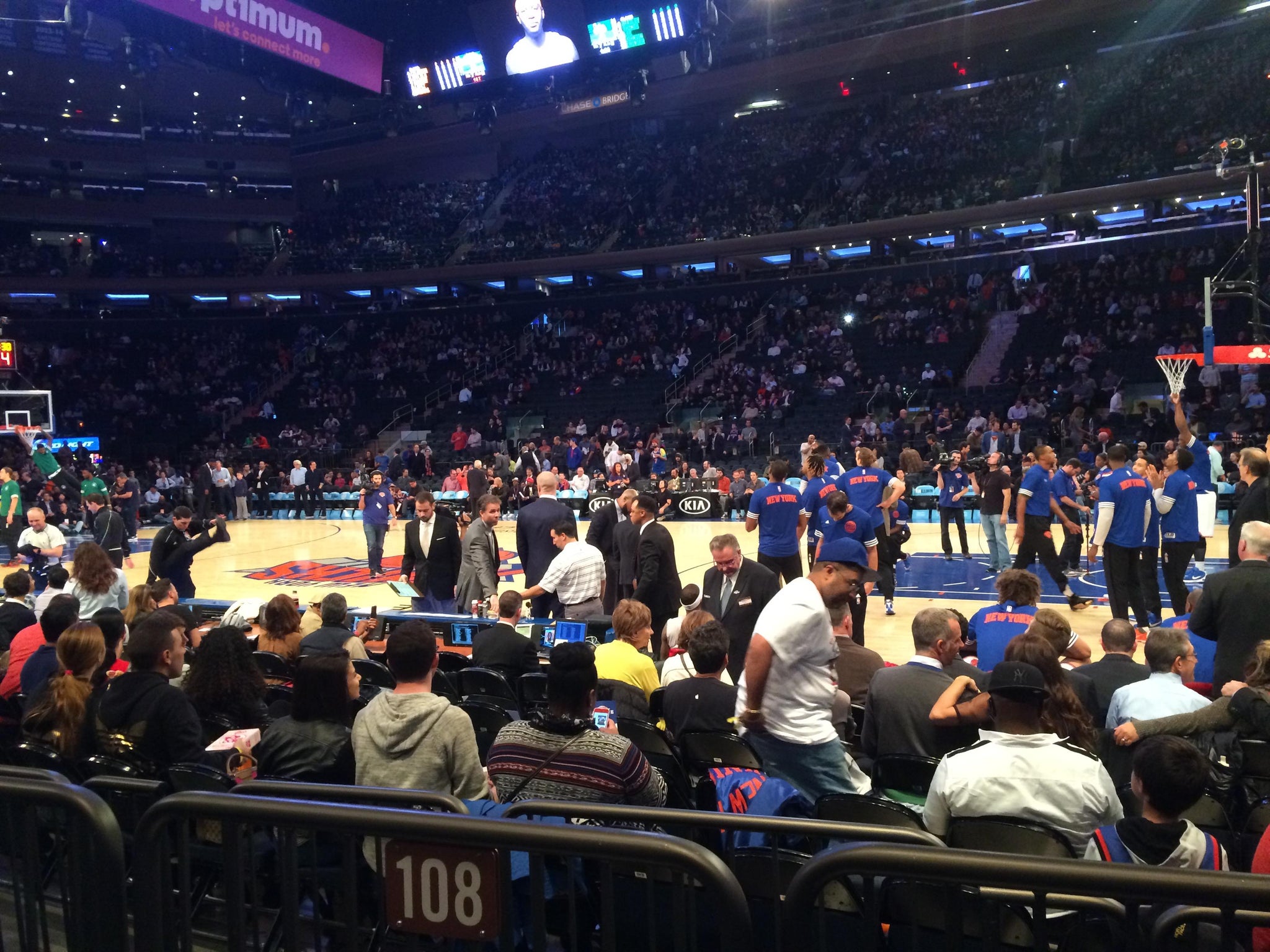 Real Fan View taken from Section 108 at Madison Square Garden by Steve R