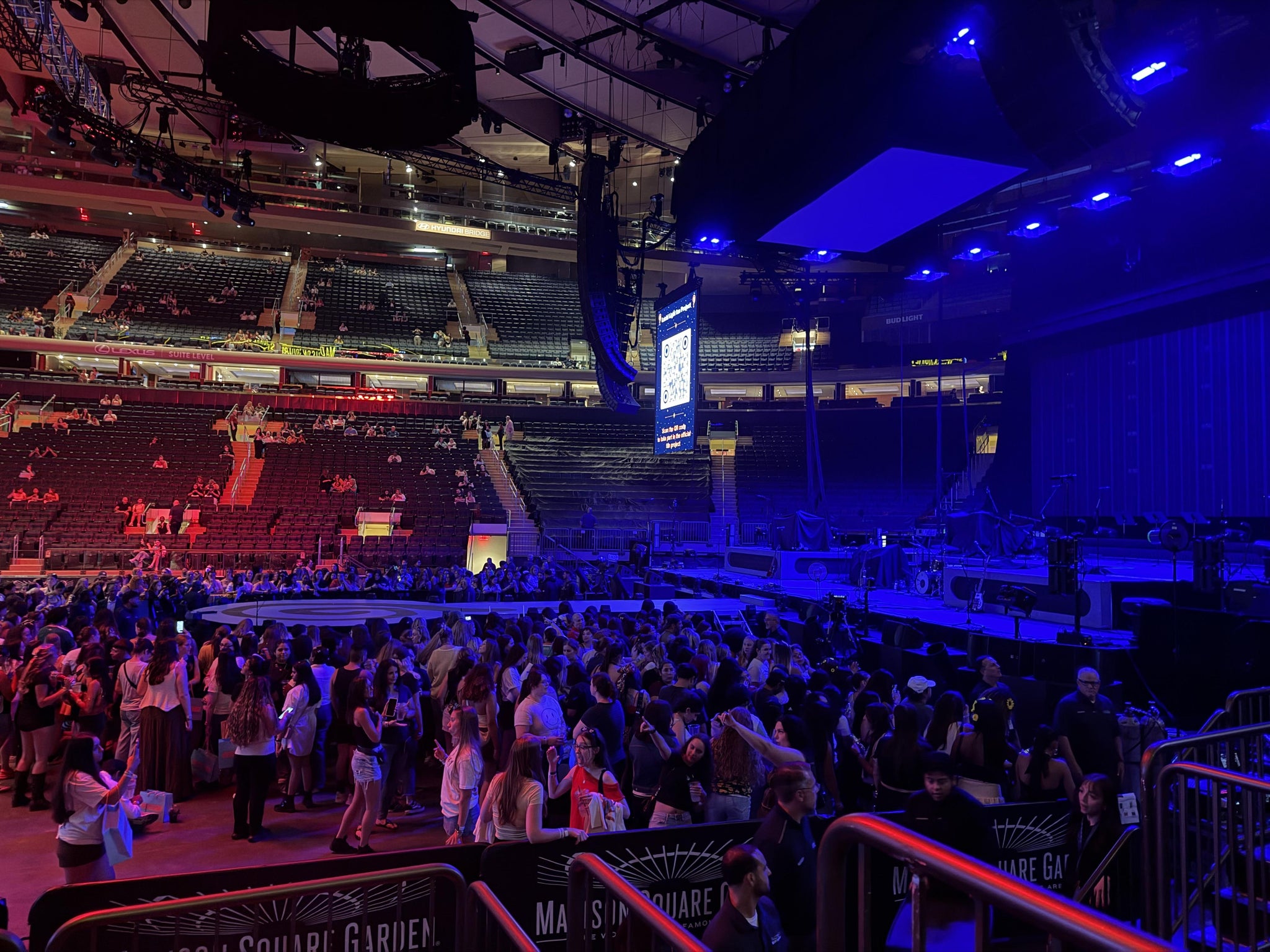 Real Fan View taken from Section 108 at Madison Square Garden by Rebecca G