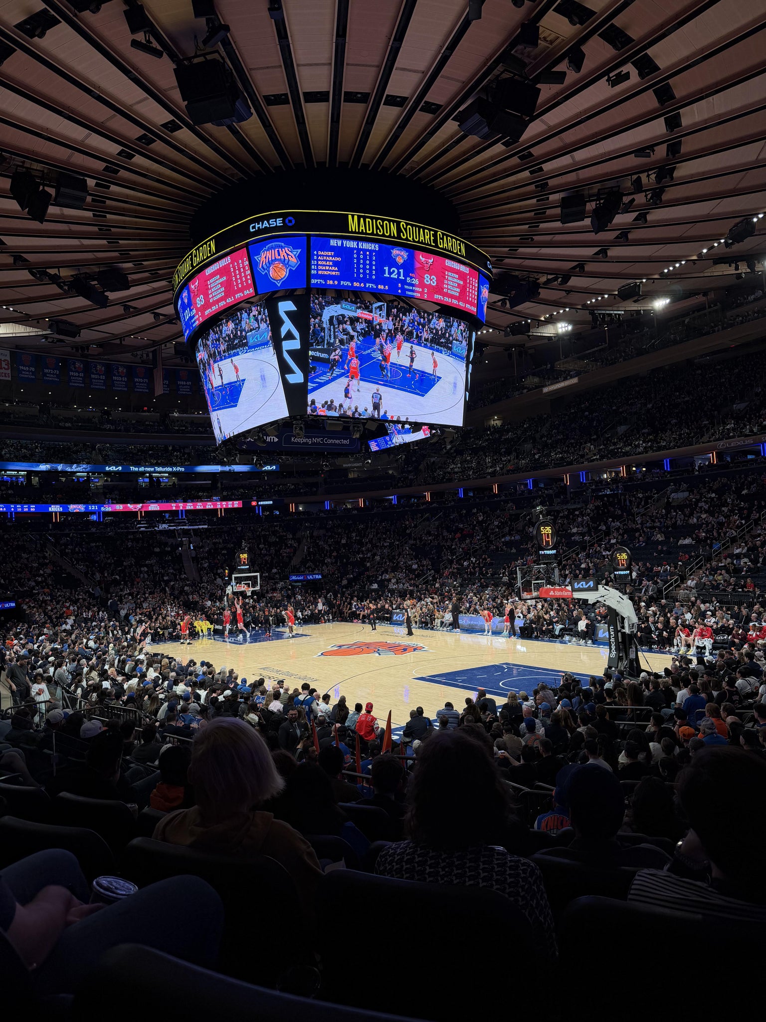 Real Fan View taken from Section 120 at Madison Square Garden by Vedant P