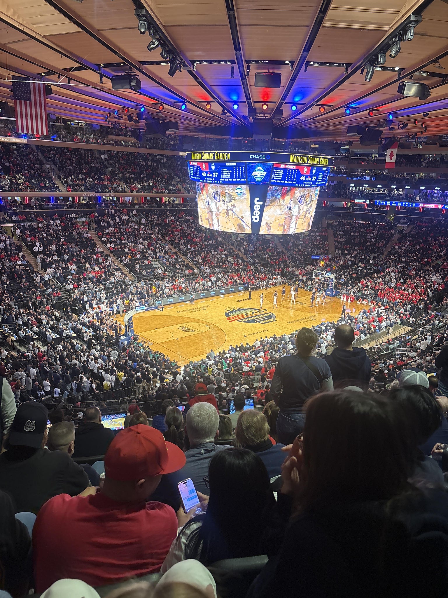 Real Fan View taken from Section 221 at Madison Square Garden by Luis F