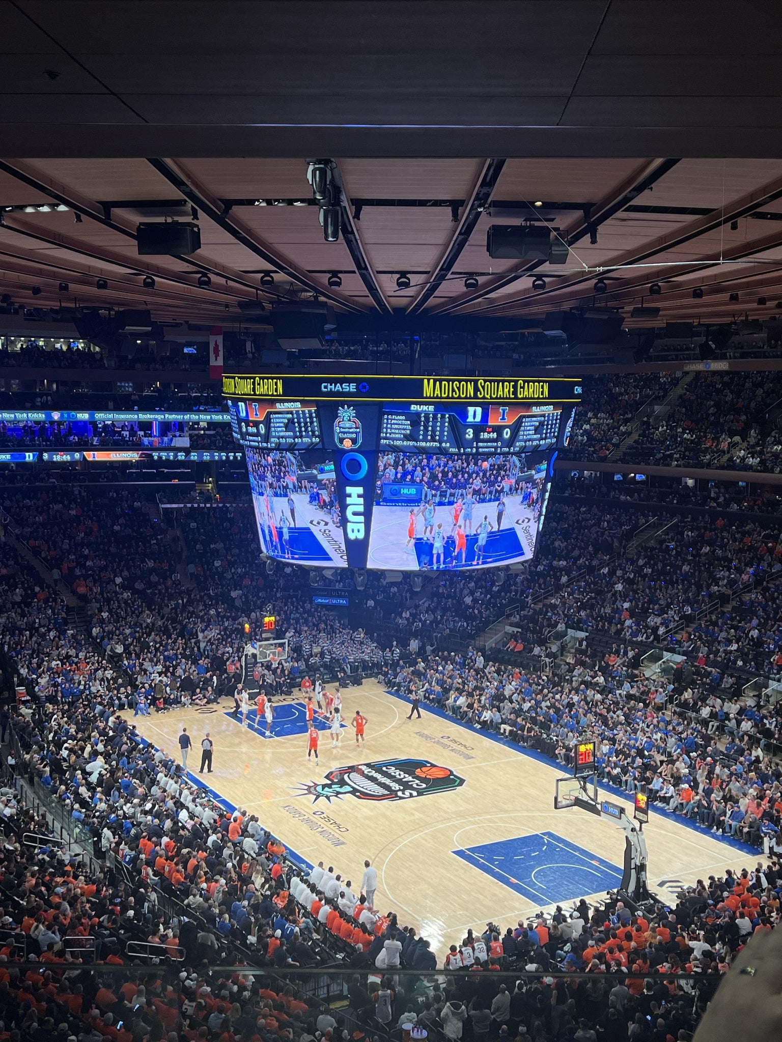 Real Fan View taken from Section 414 at Madison Square Garden by Saloni G