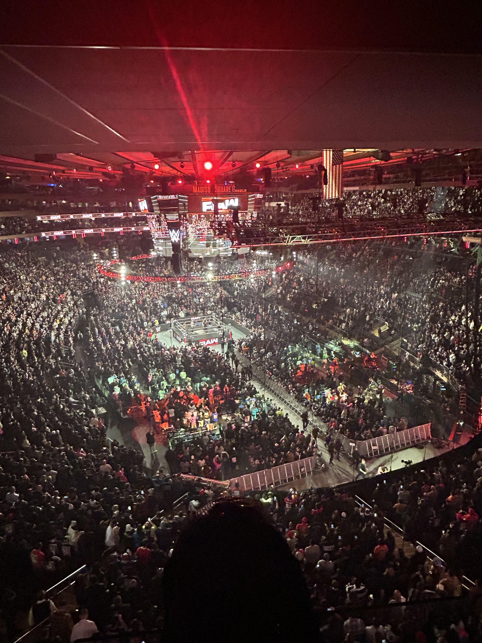 Real Fan View taken from Section 415 at Madison Square Garden by David A