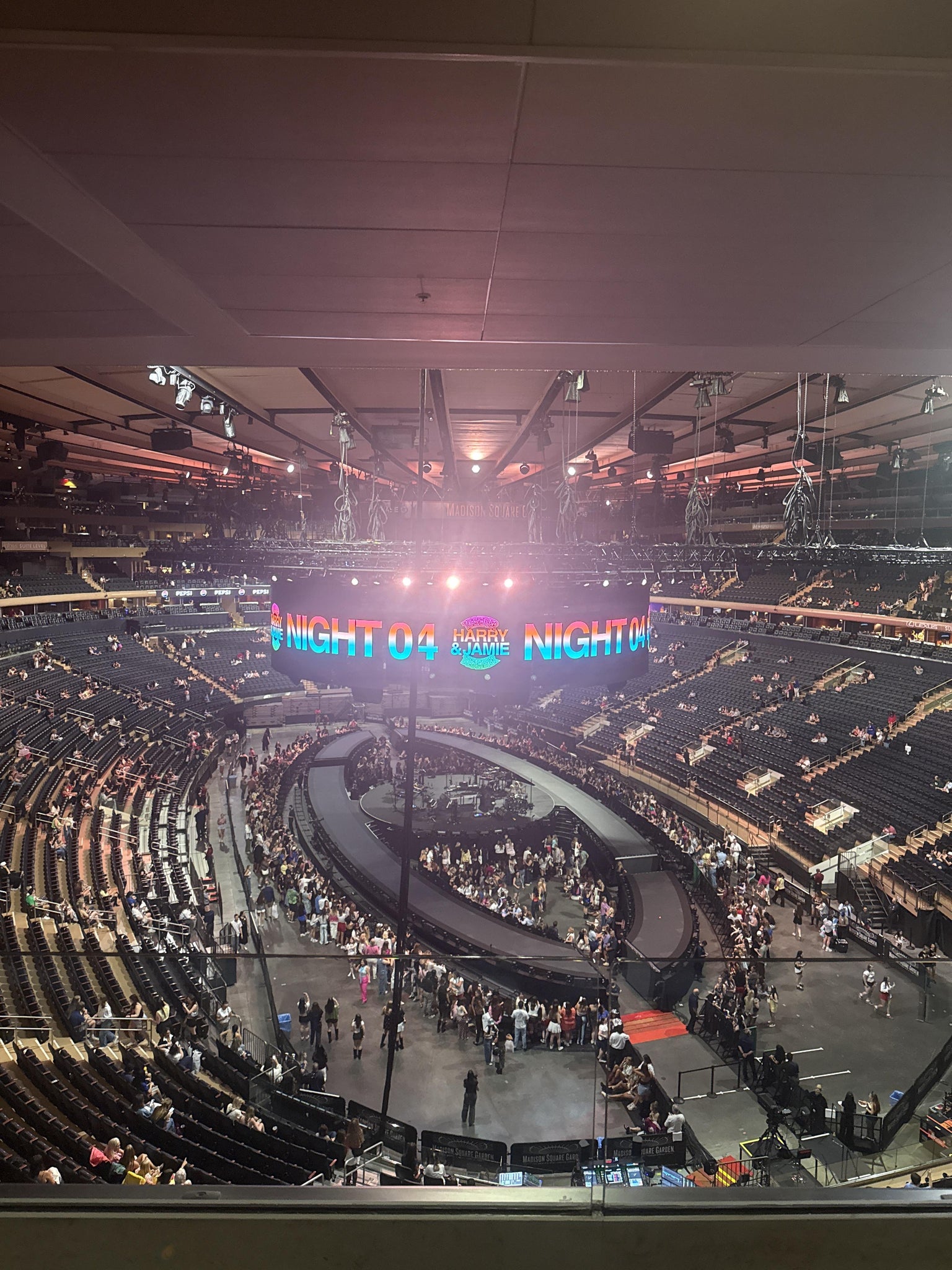 Real Fan View taken from Section 415 at Madison Square Garden by Angelina G