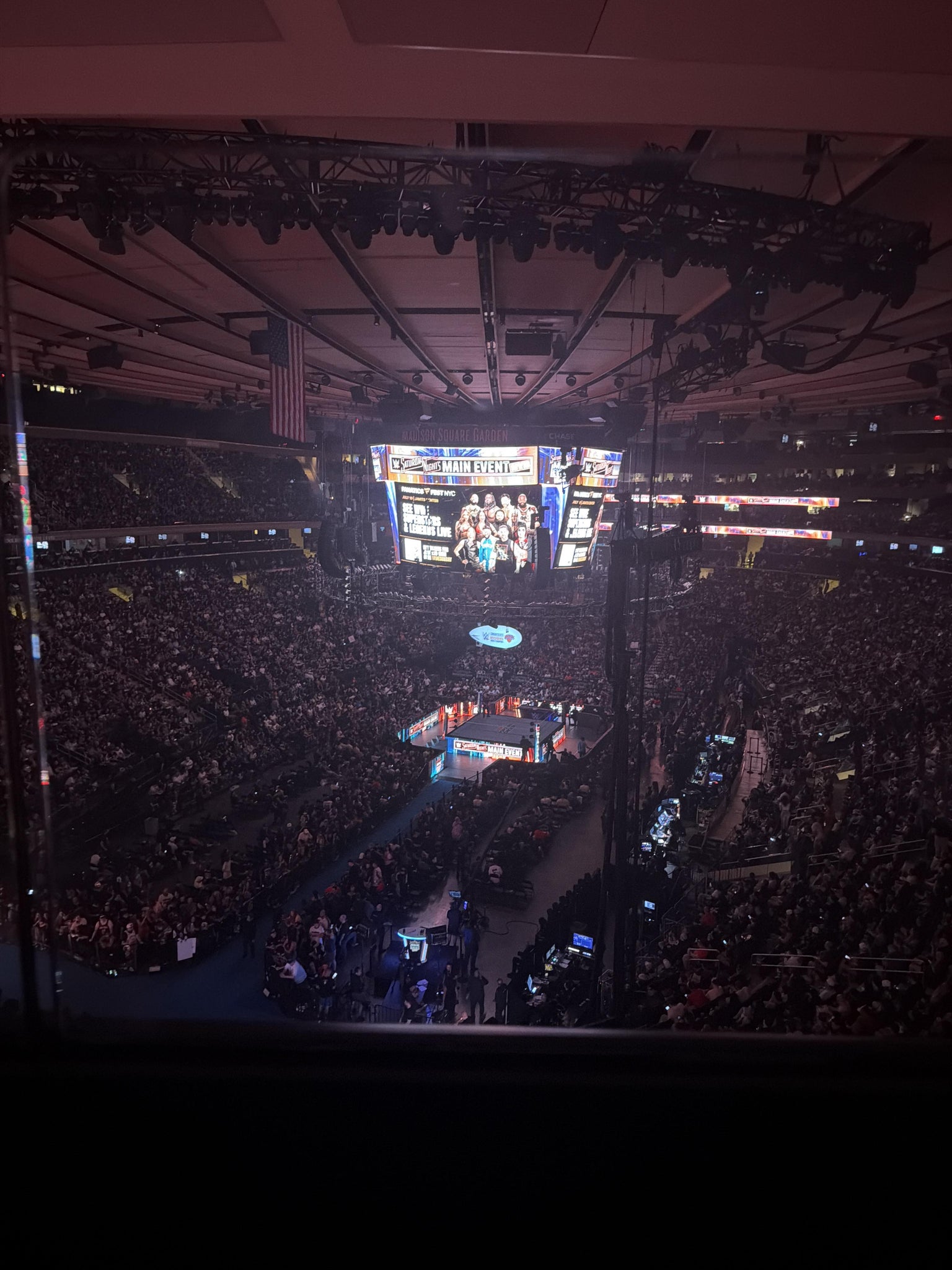 Real Fan View taken from Section 418 at Madison Square Garden by Joseph F