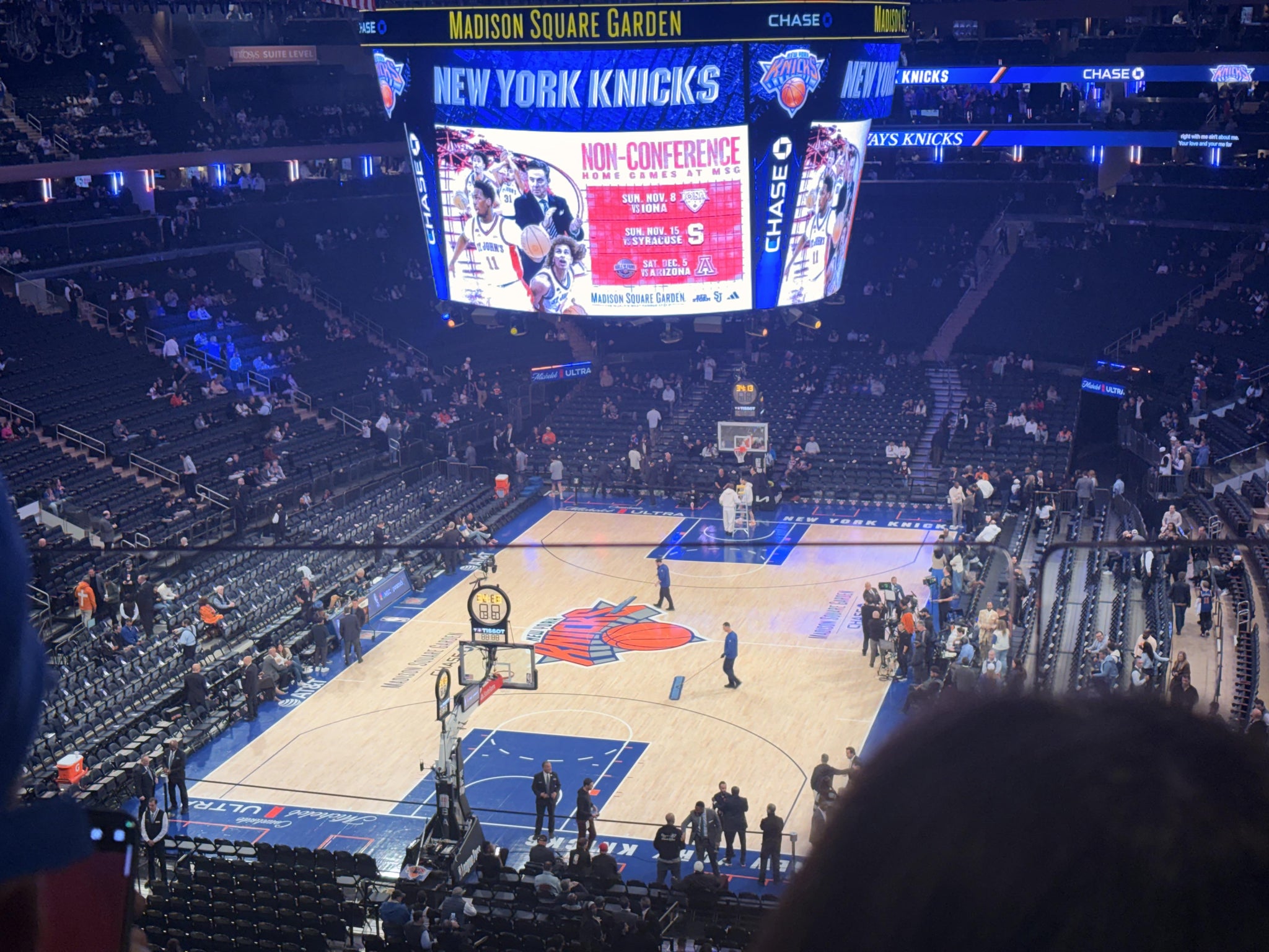Real Fan View taken from Section 419 at Madison Square Garden by Barry P