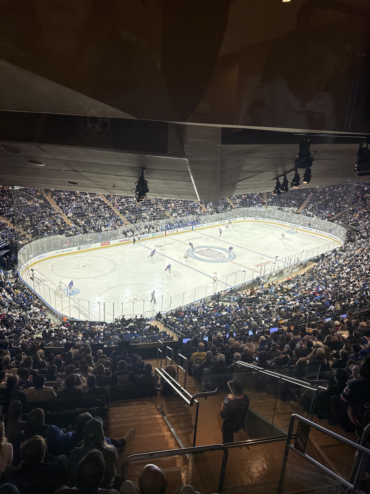 Real Fan View taken from Section 421 WC at Madison Square Garden by Patricia M