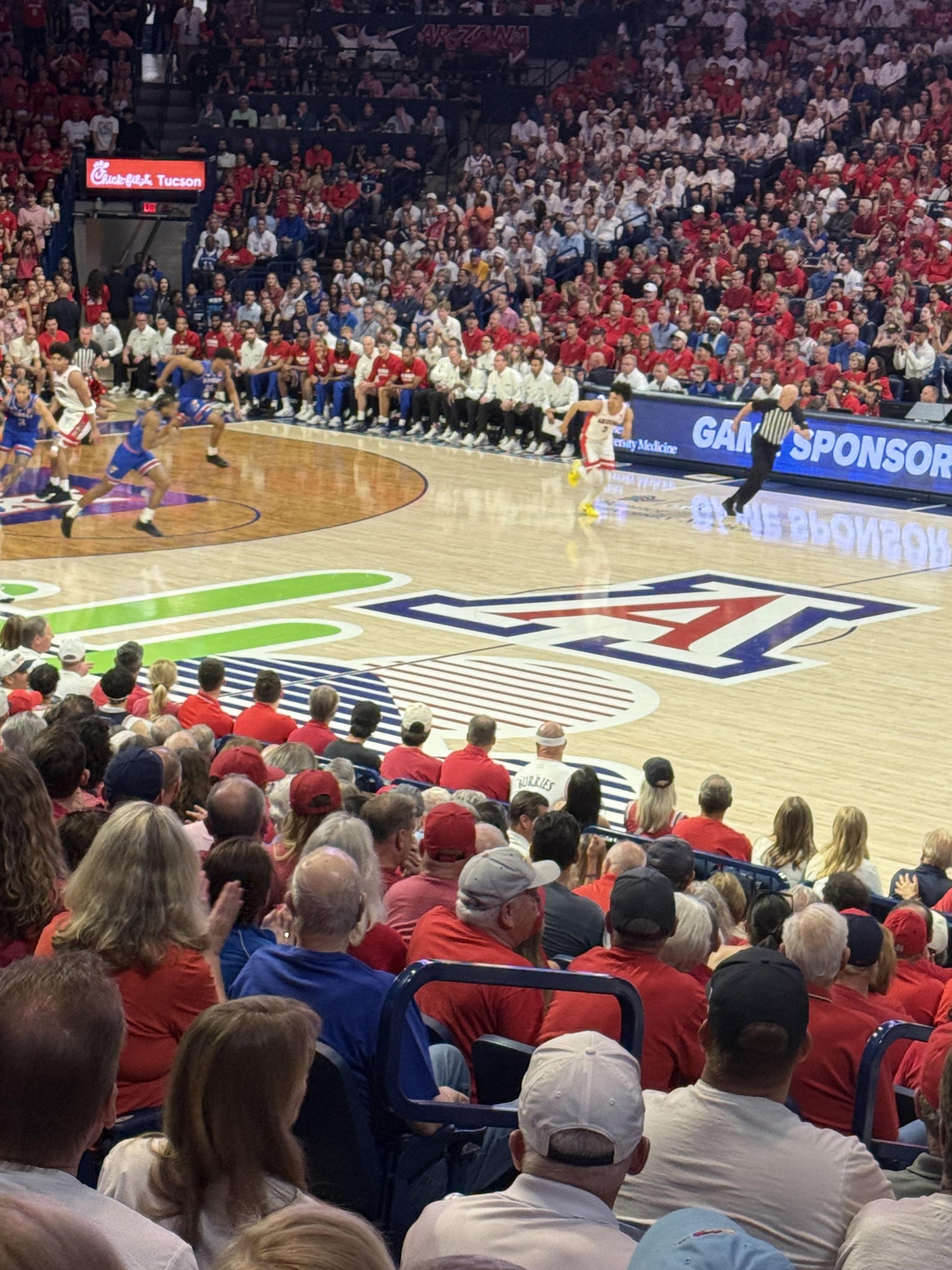 Real Fan View taken from Lower 13 at McKale Center by Adrienne C