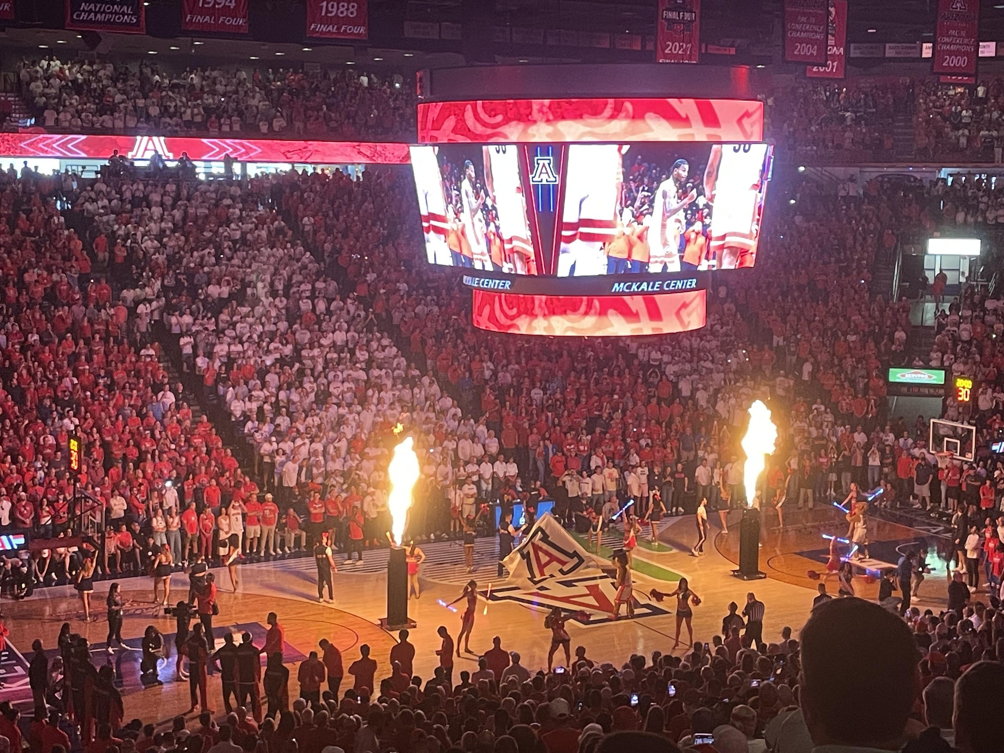 Real Fan View taken from Middle 5 at McKale Center by John R