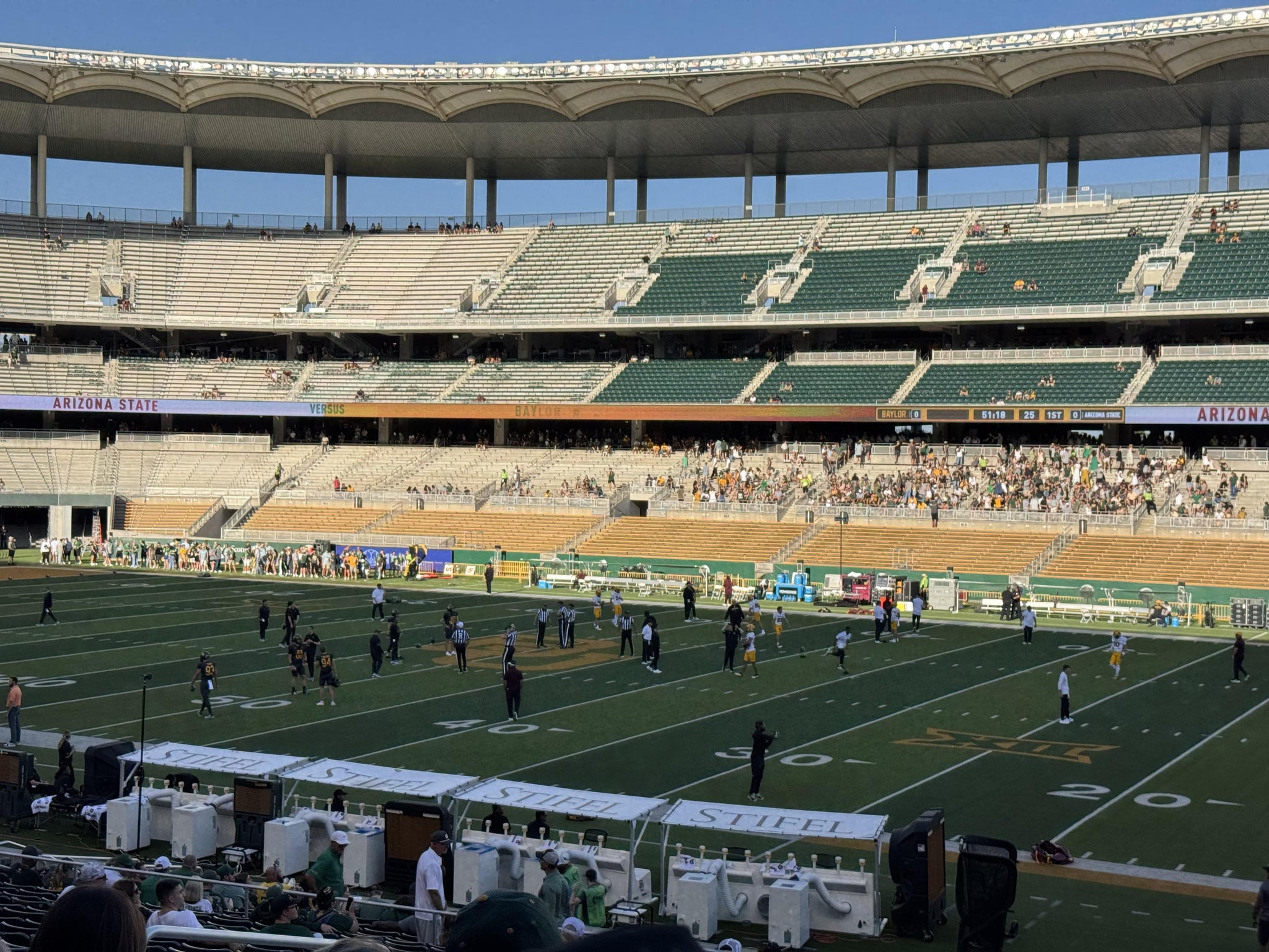 Real Fan View taken from Section 104 at McLane Stadium by Marco F