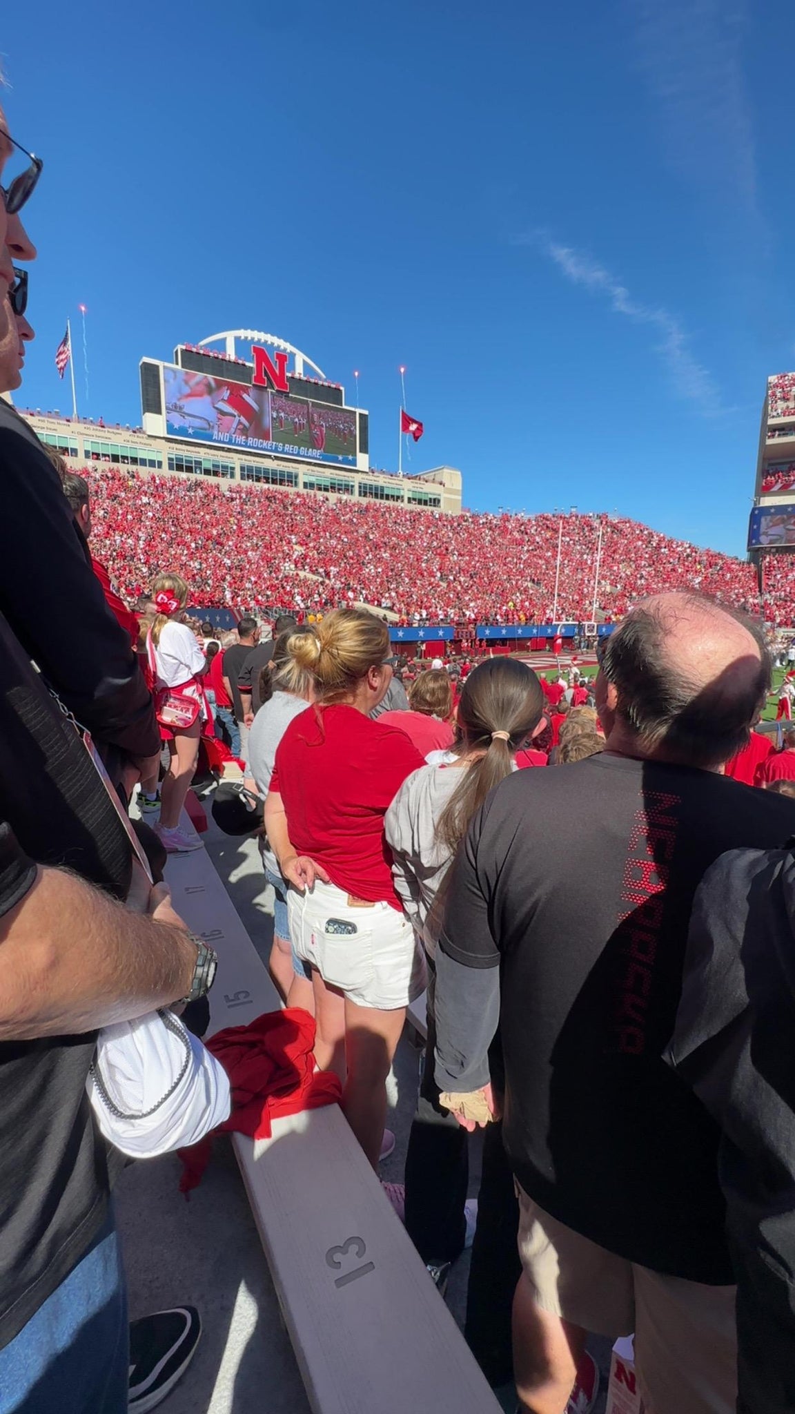 Real Fan View taken from Section 28 at Memorial Stadium Nebraska by Sherri M