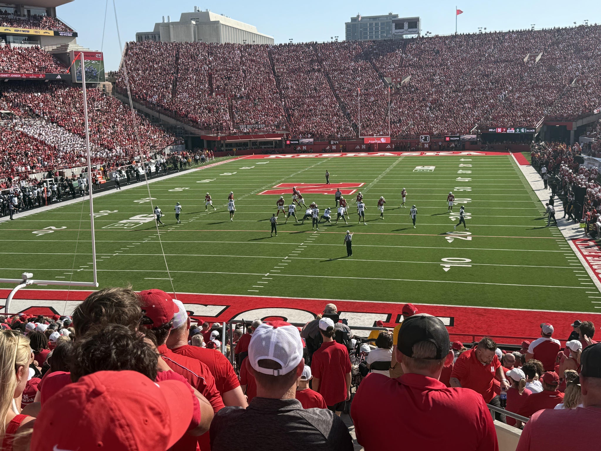 Real Fan View taken from Section 35 at Memorial Stadium Nebraska by Les K