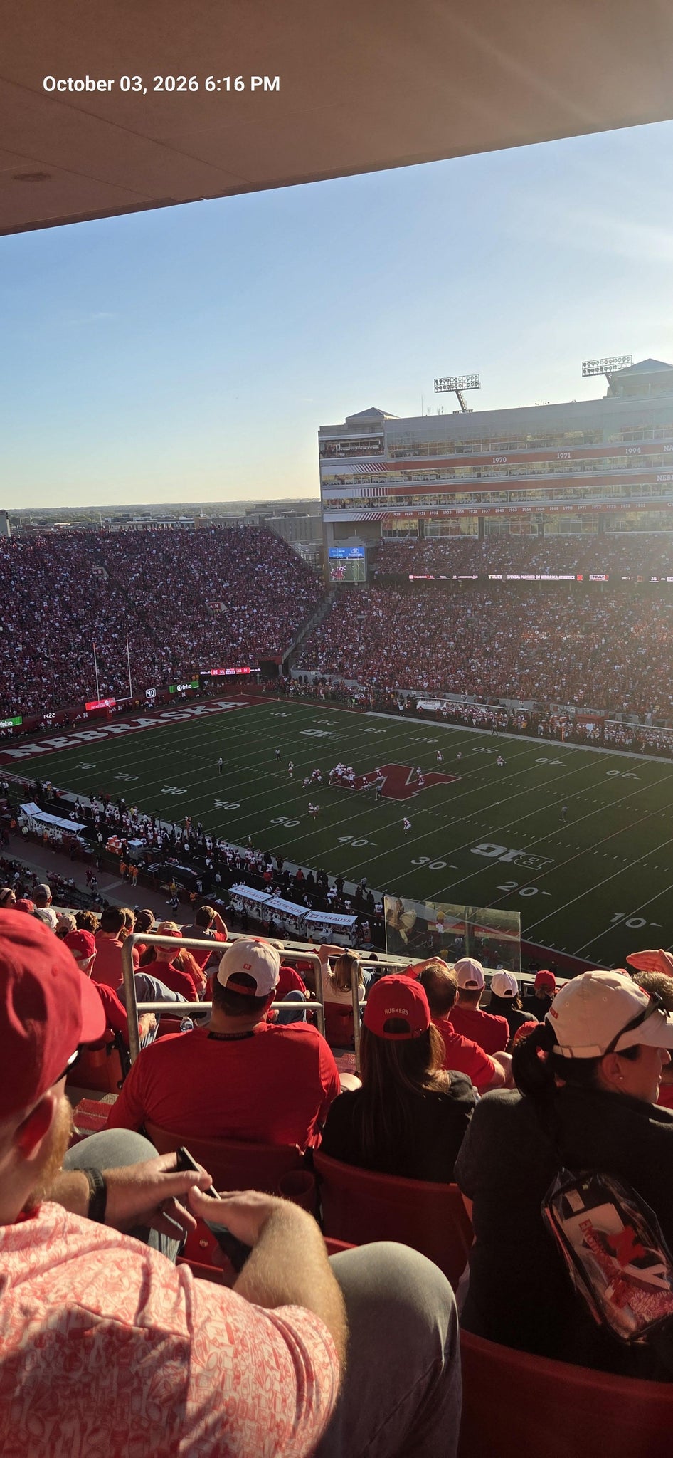 Real Fan View taken from Section 401 at Memorial Stadium Nebraska by Kerri M
