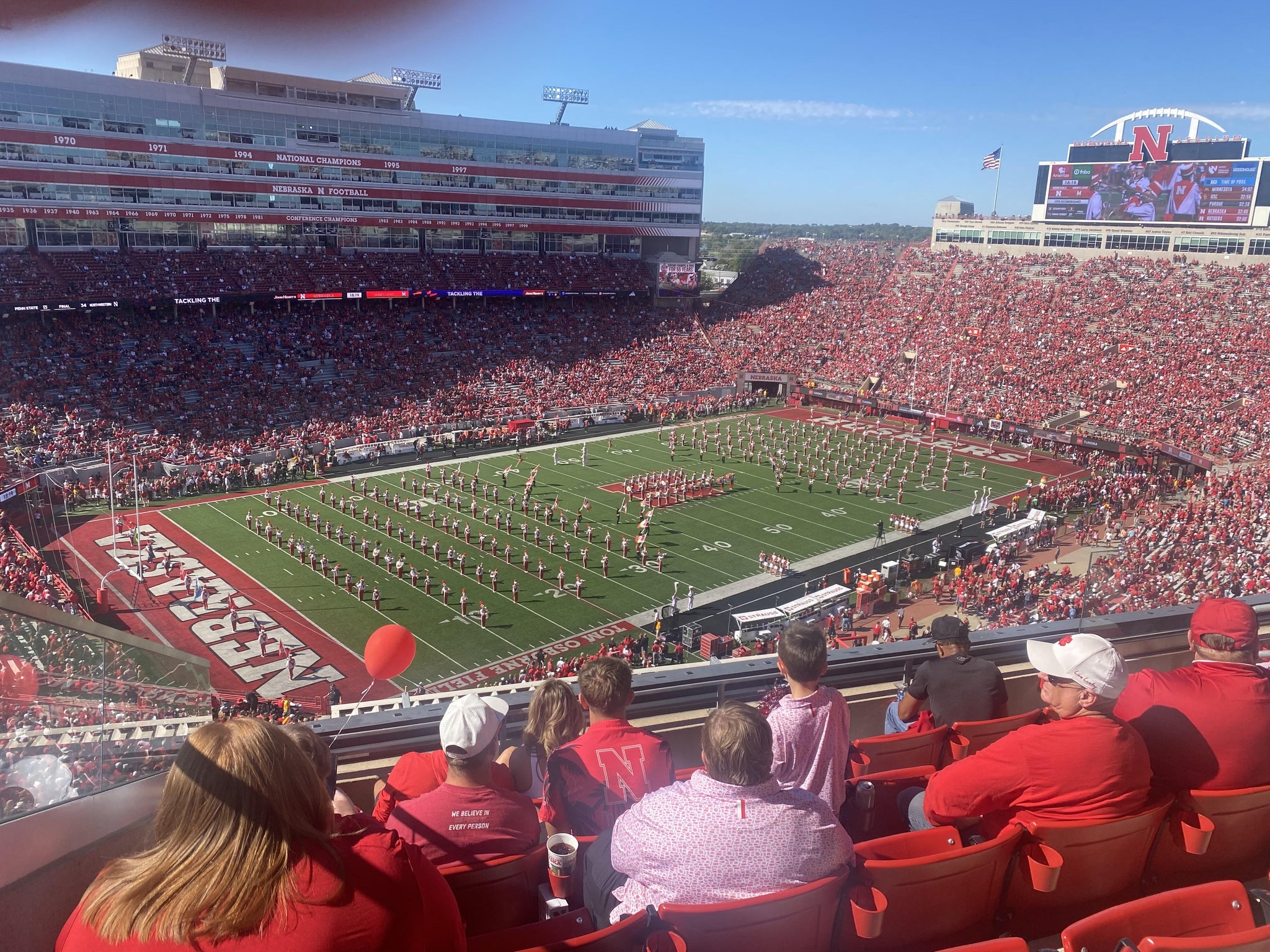 Real Fan View taken from Section 413 at Memorial Stadium Nebraska by Rodger M