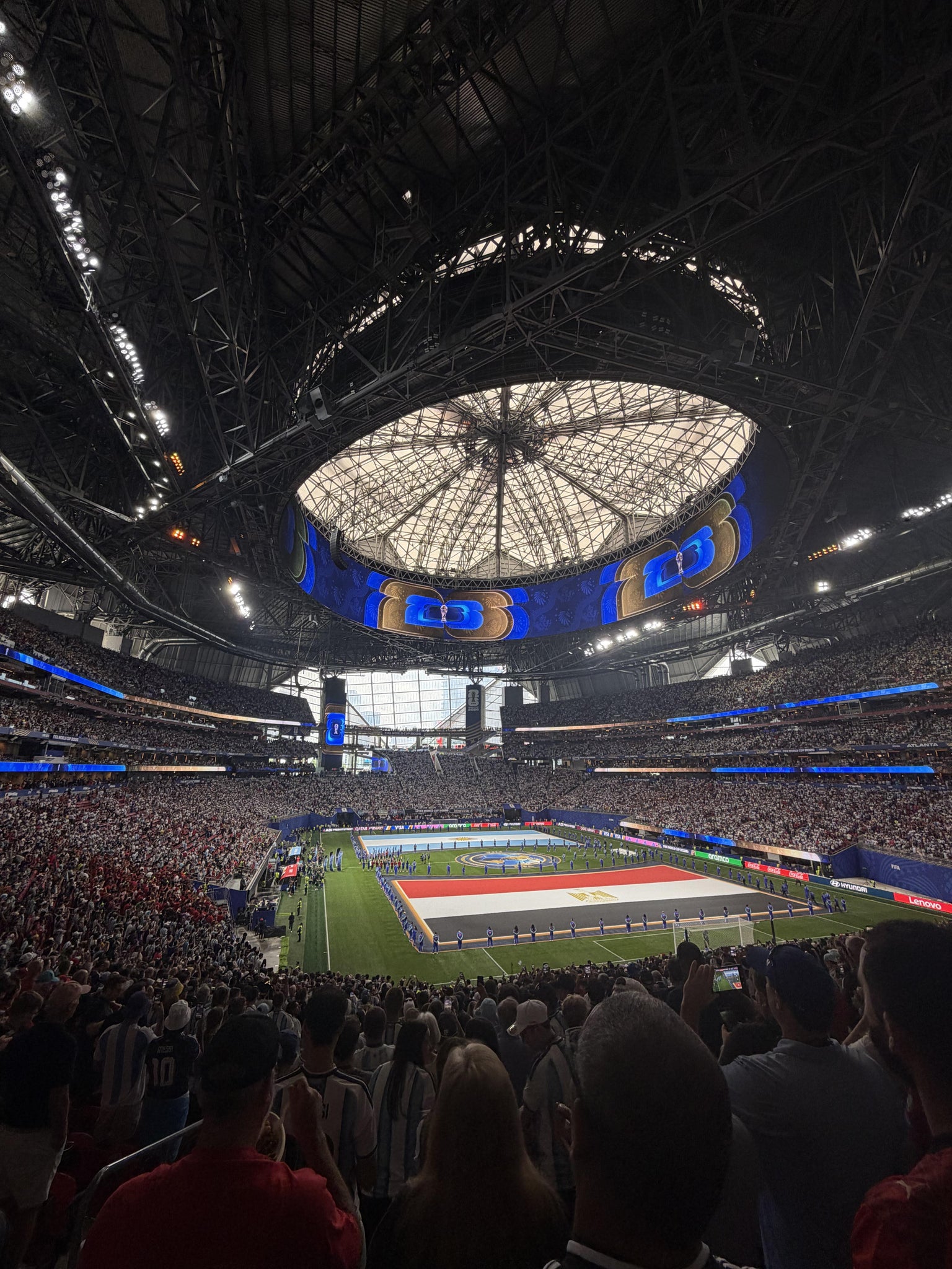 Real Fan View taken from Section 121 at Mercedes-Benz Stadium by Felipe A