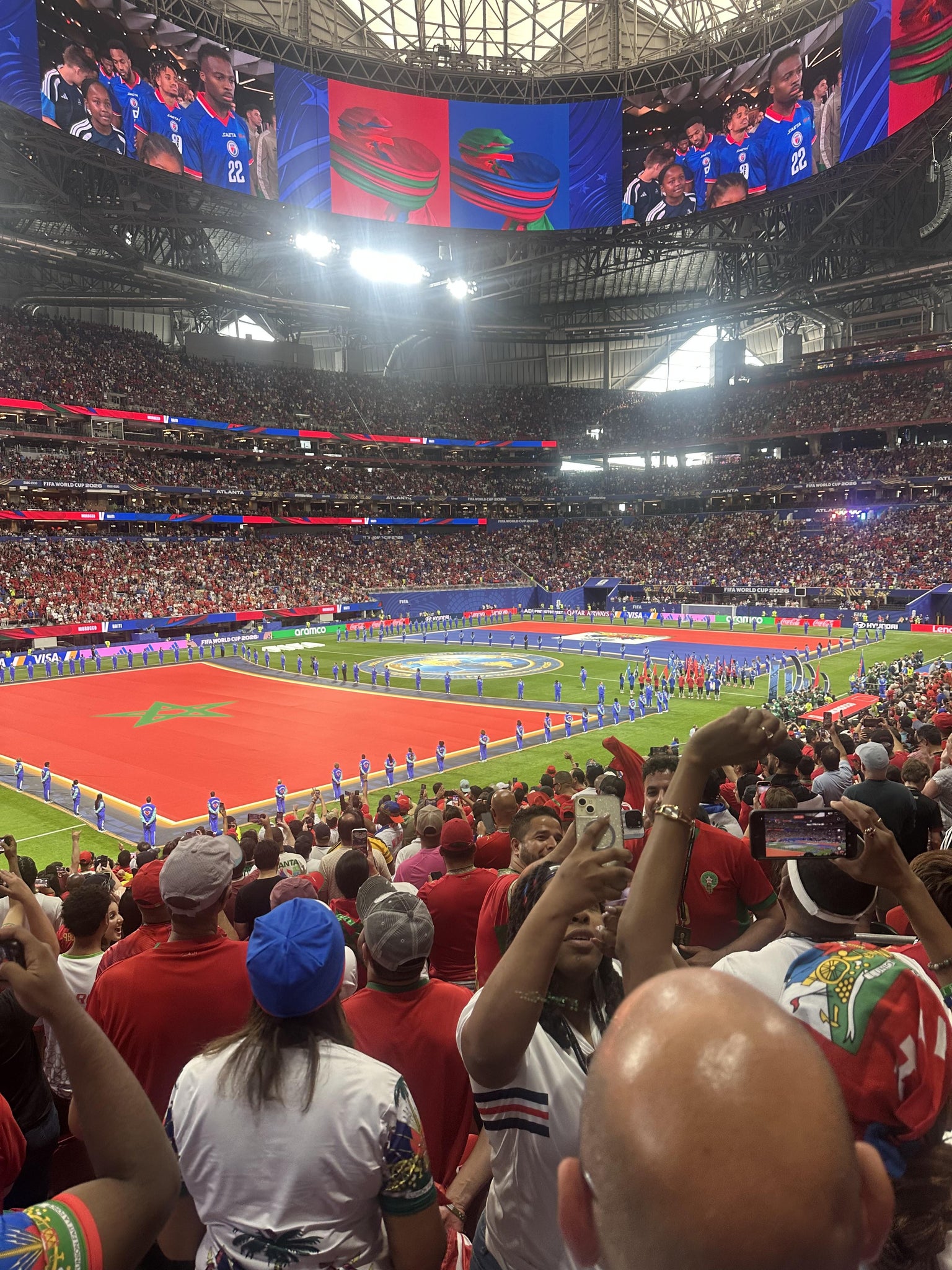 Vue réelle des fans prise de la Section 133 au site Mercedes-Benz Stadium par David D