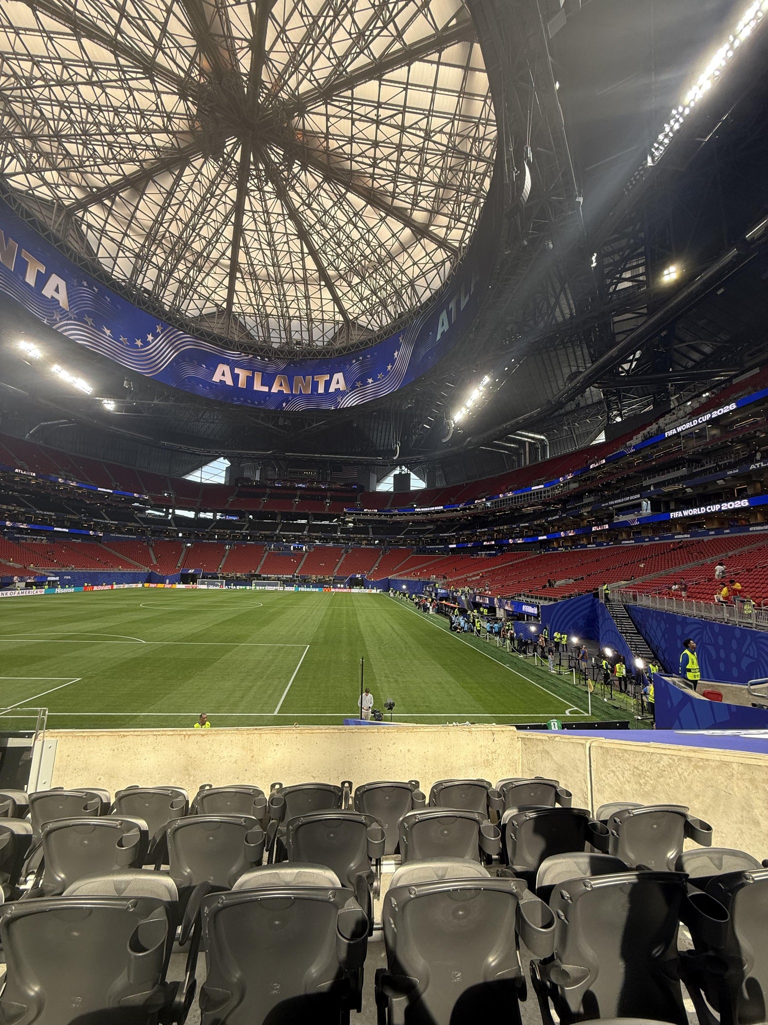 Real Fan View taken from Section 135 at Mercedes-Benz Stadium by Caysen B