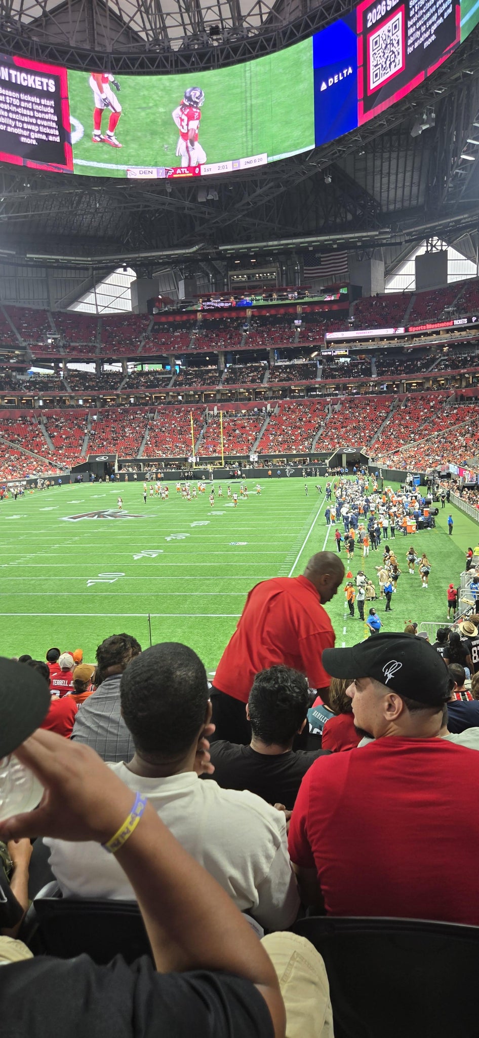 Real Fan View taken from Section 135 at Mercedes-Benz Stadium by Antwan J