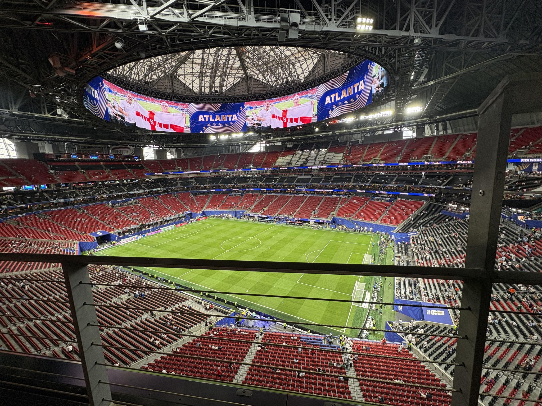 Real Fan View taken from Section 307 at Mercedes-Benz Stadium by Michael P