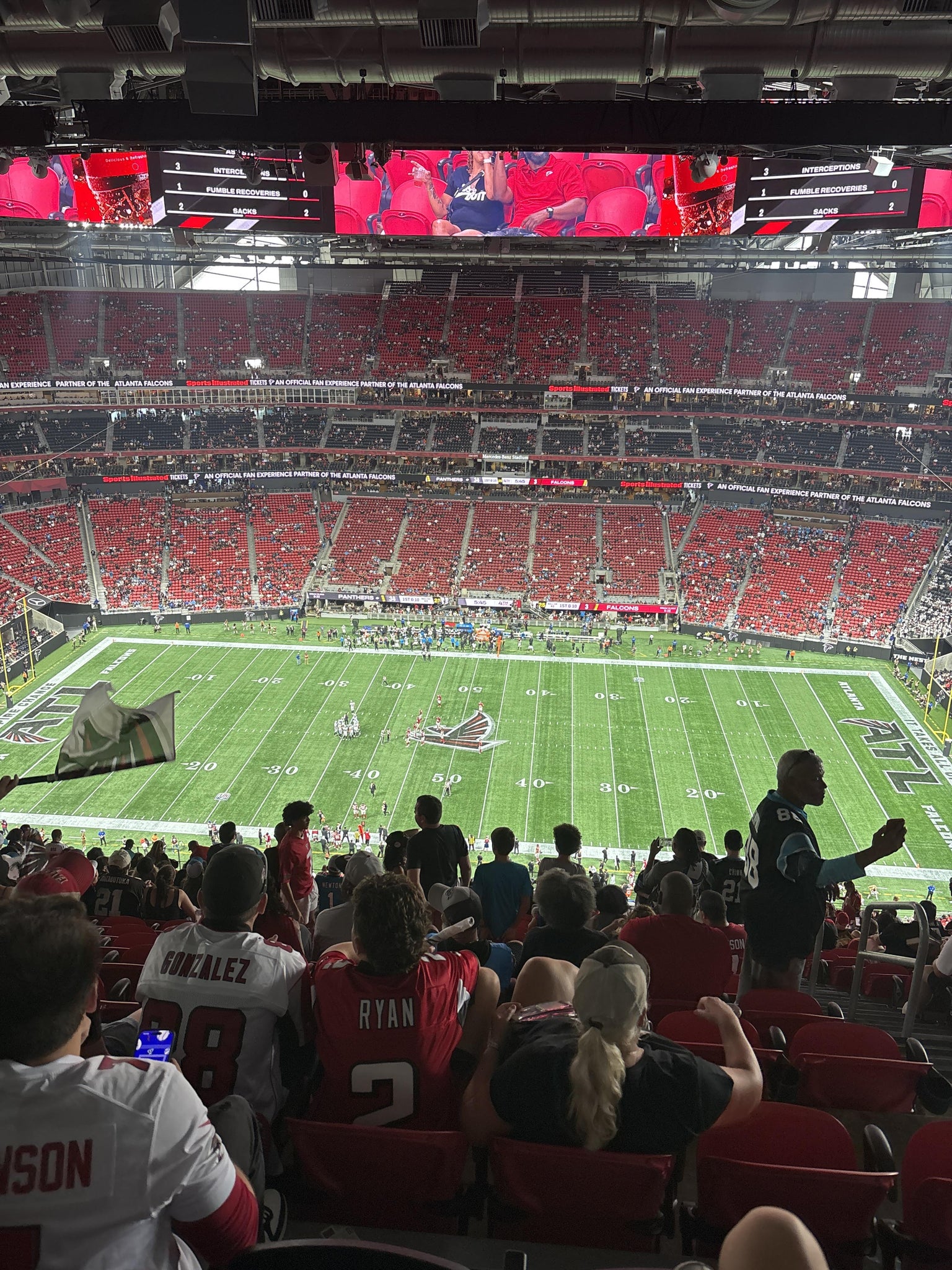 Real Fan View taken from Section 311 at Mercedes-Benz Stadium by Mark C