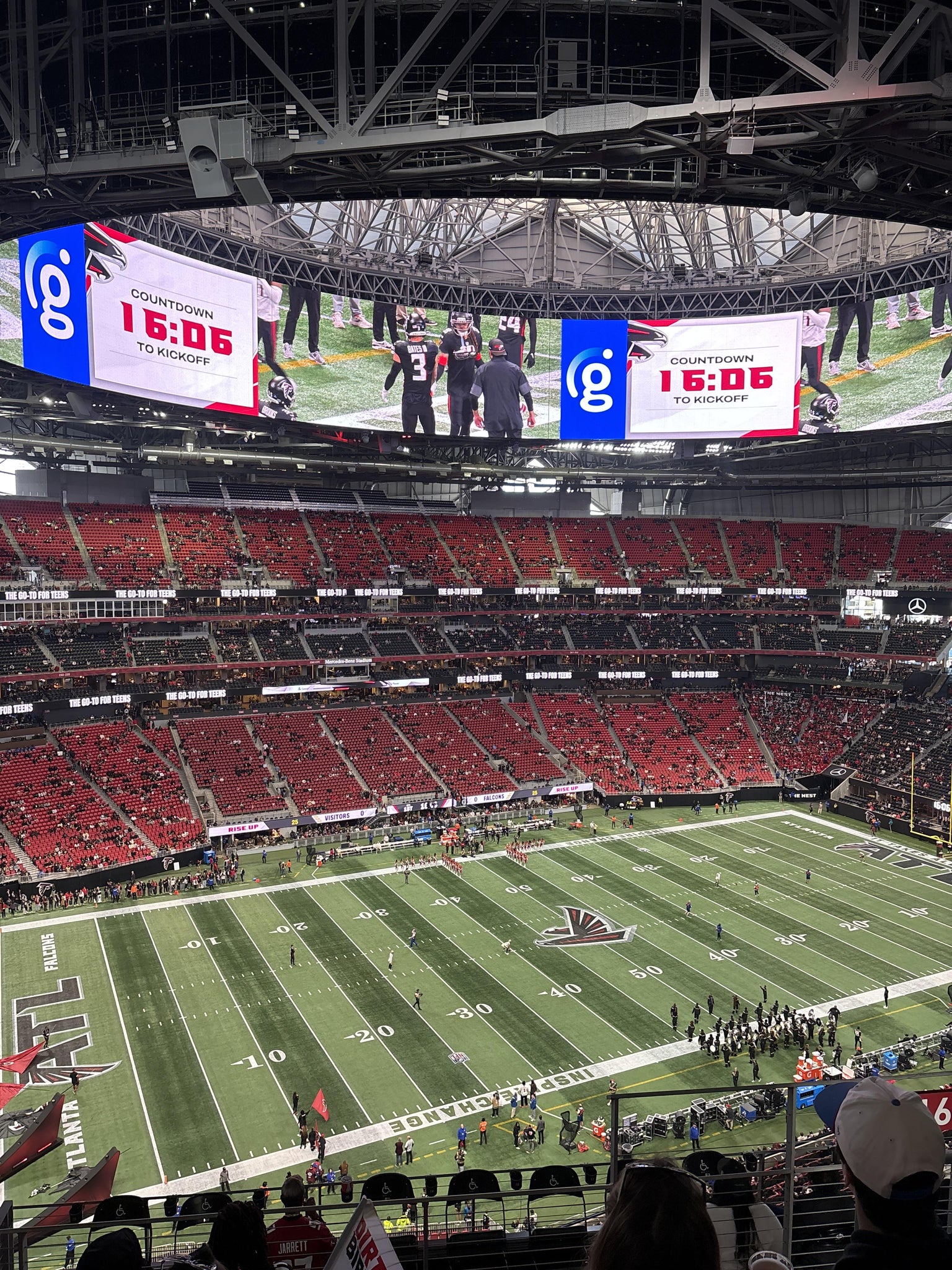 Vue réelle des fans prise de la Section 316 au site Mercedes-Benz Stadium par Amber R
