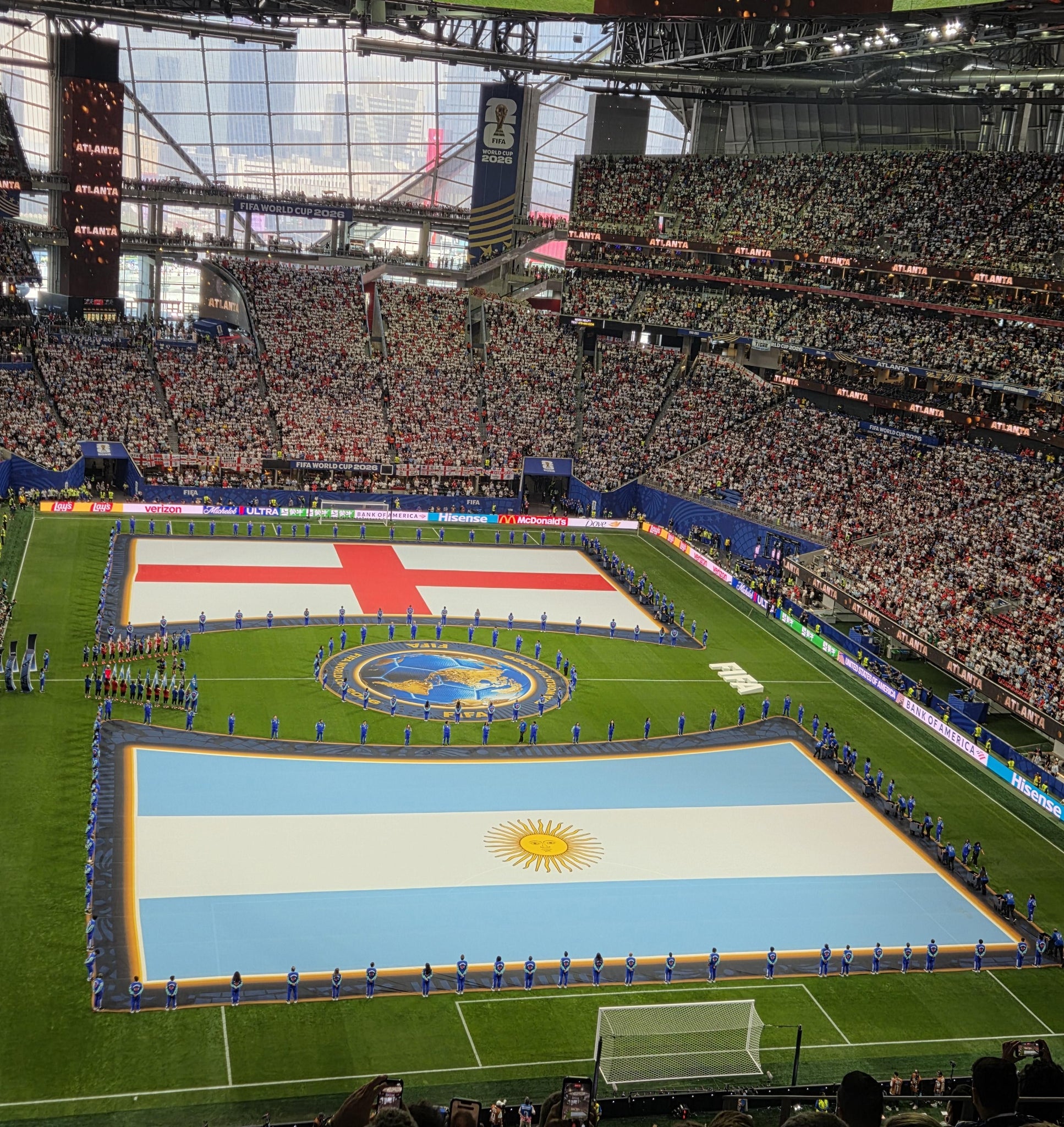 Real Fan View taken from 327 Club at Mercedes-Benz Stadium by Javier A