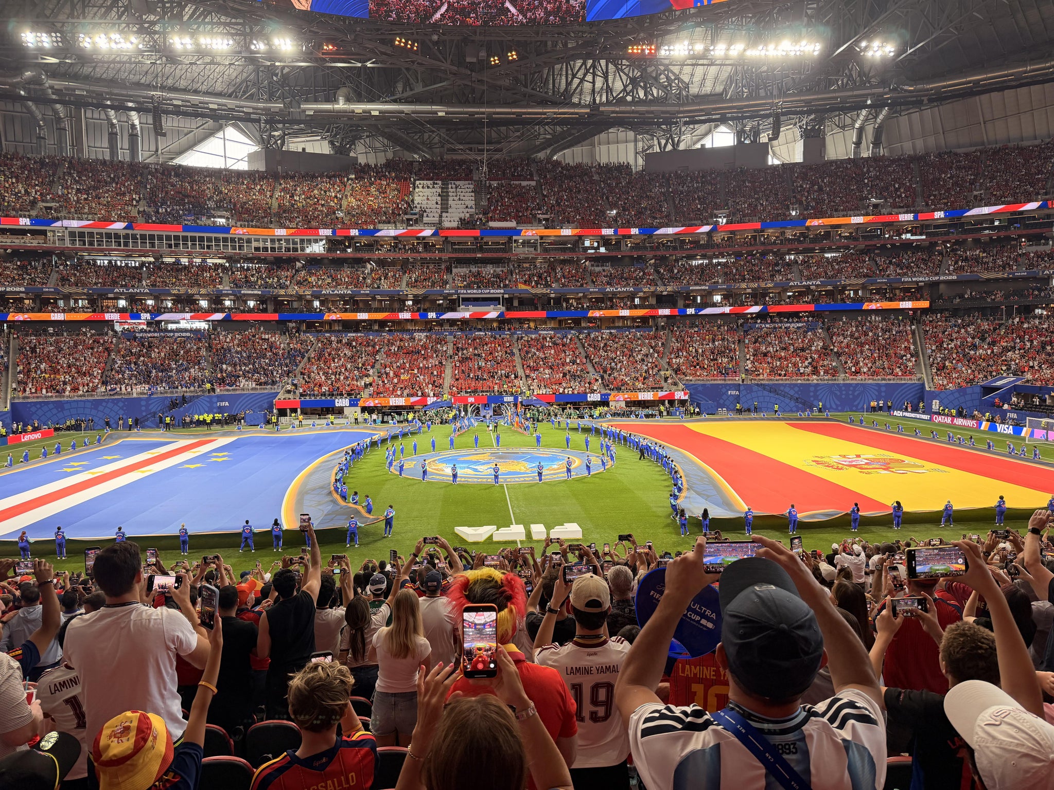 Real Fan View taken from Club 110 at Mercedes-Benz Stadium by Fernando D