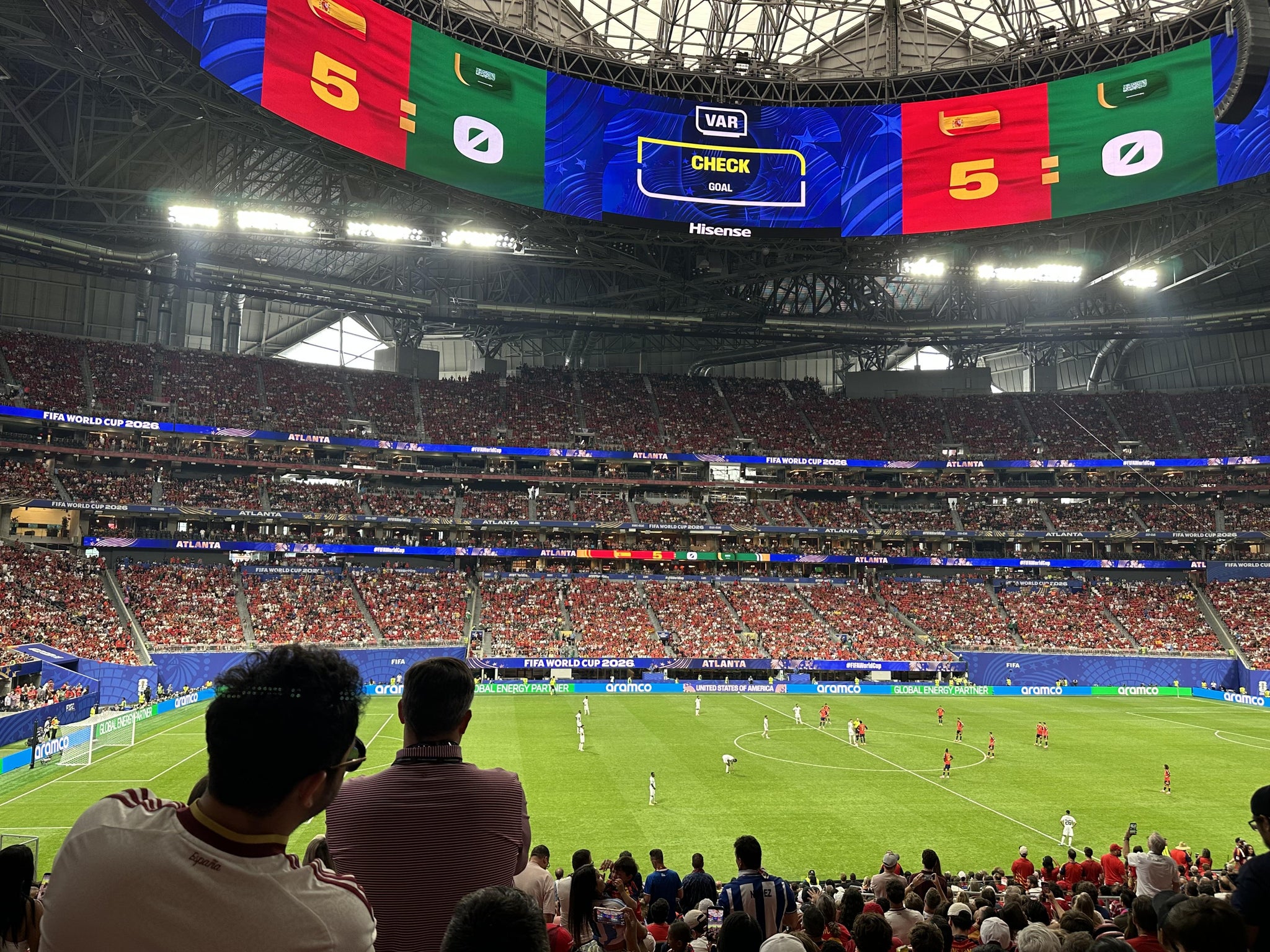 Real Fan View taken from Club 130 at Mercedes-Benz Stadium by Javier N