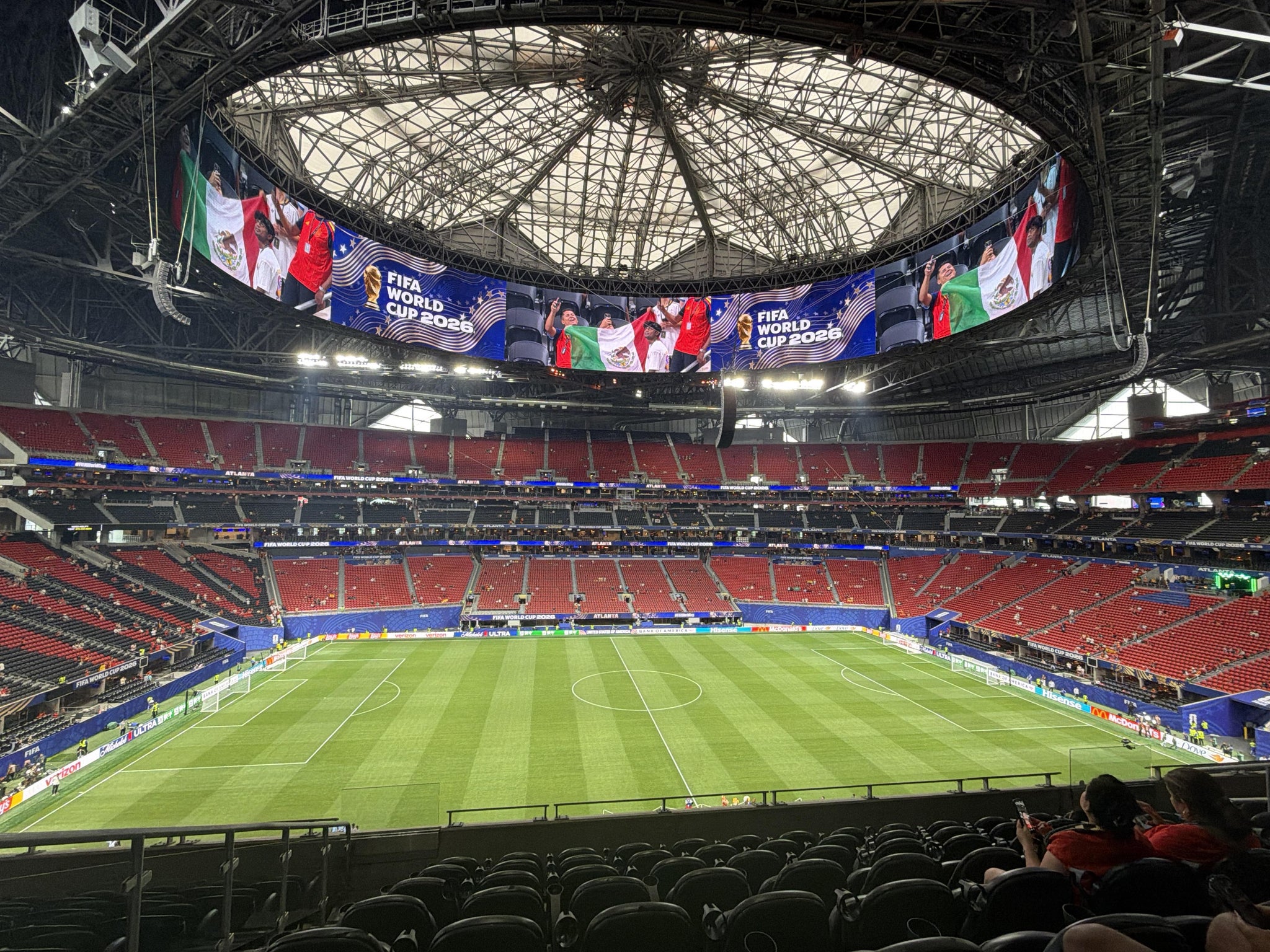 Real Fan View taken from Club 238 at Mercedes-Benz Stadium by Debra D